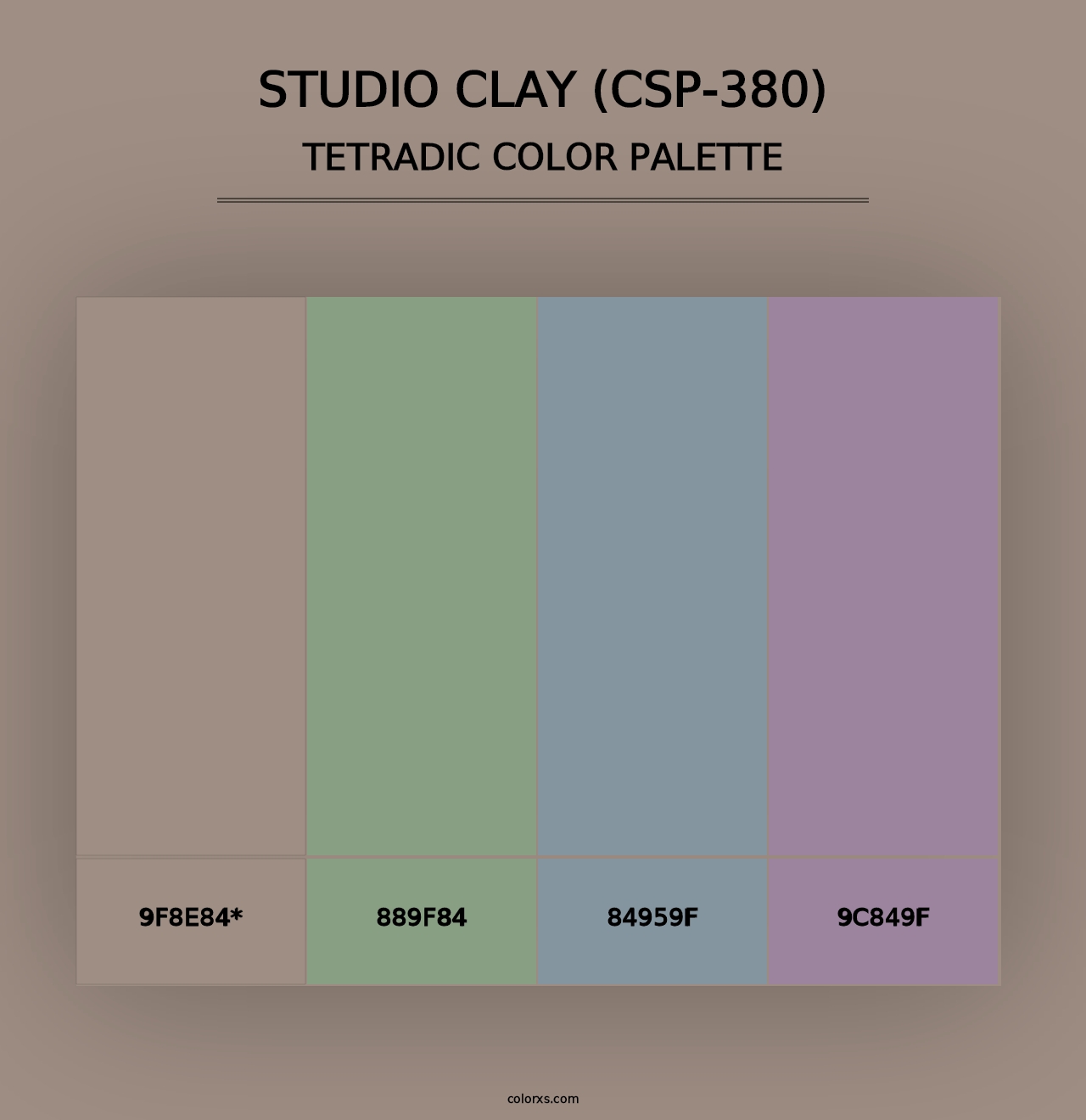 Studio Clay (CSP-380) - Tetradic Color Palette