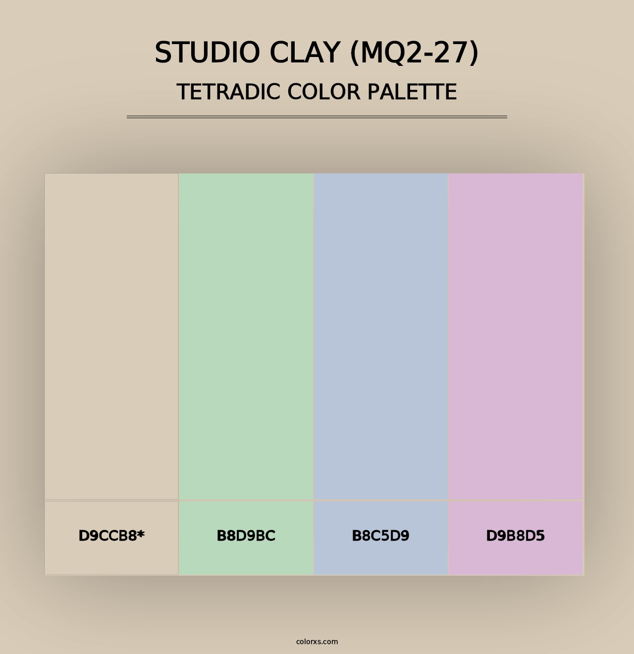 Studio Clay (MQ2-27) - Tetradic Color Palette