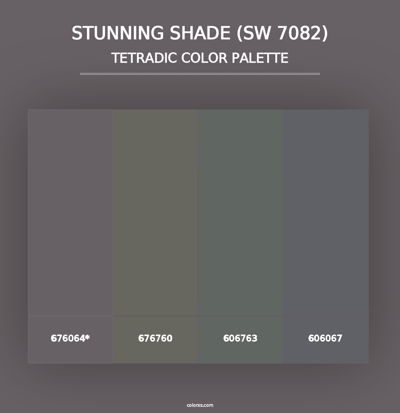 Stunning Shade (SW 7082) - Tetradic Color Palette