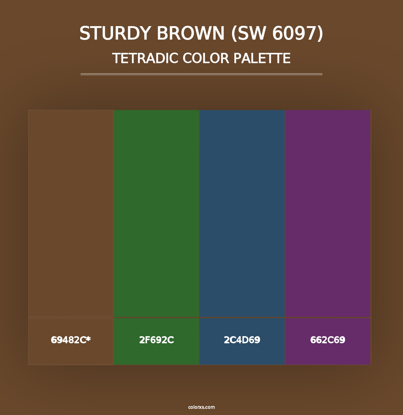 Sturdy Brown (SW 6097) - Tetradic Color Palette