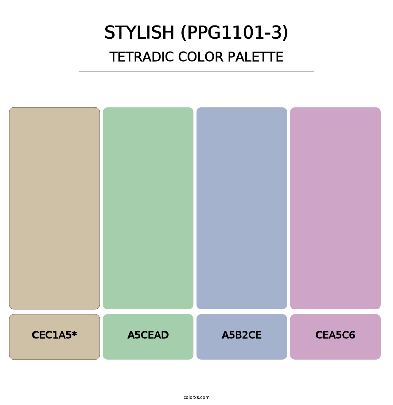 Stylish (PPG1101-3) - Tetradic Color Palette