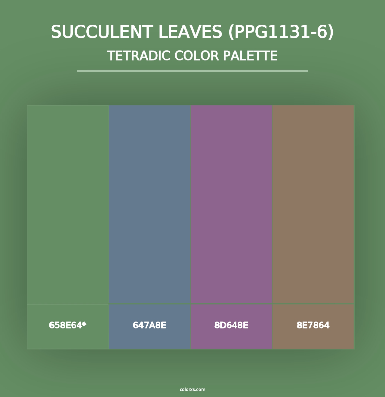 Succulent Leaves (PPG1131-6) - Tetradic Color Palette