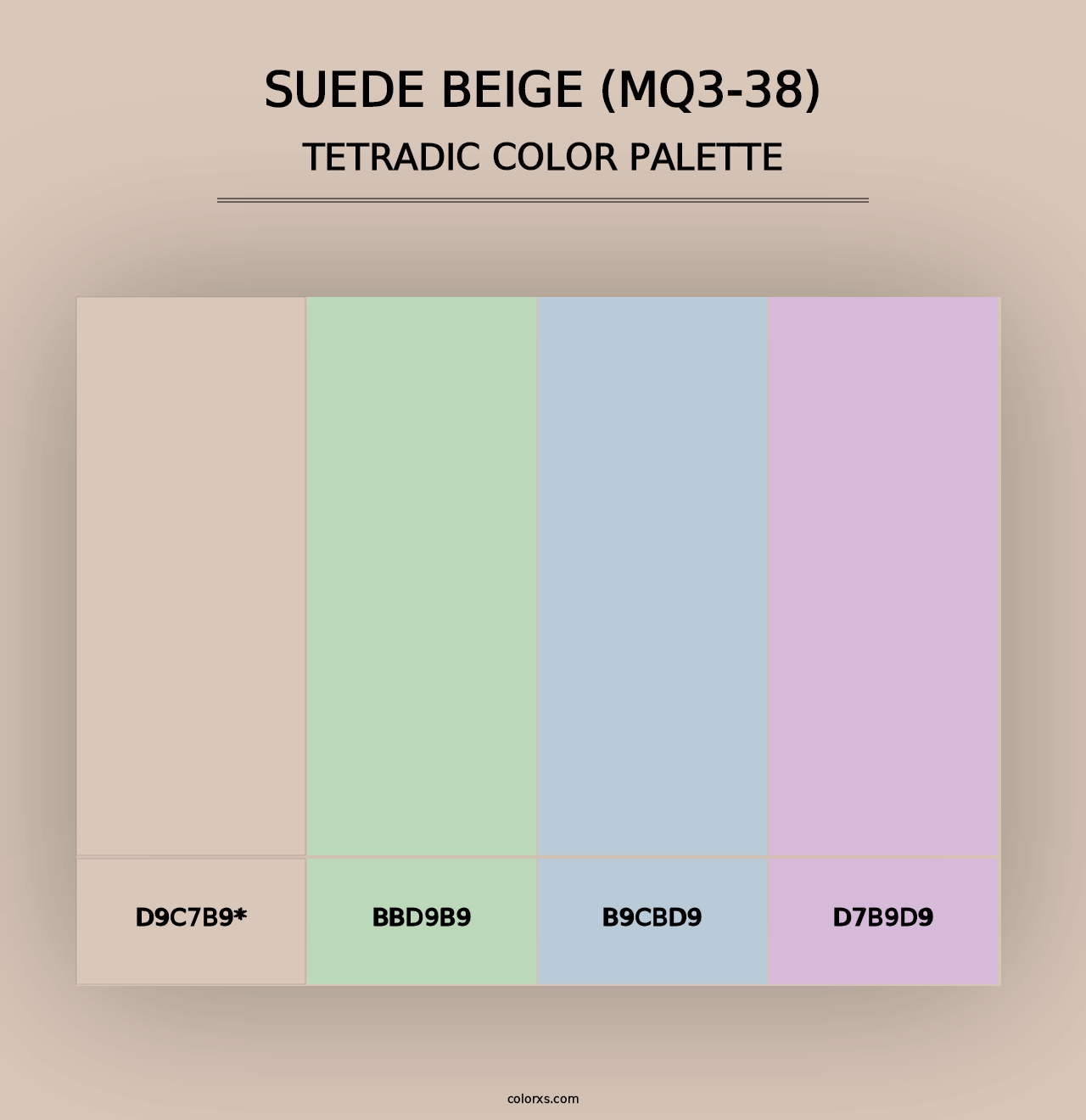 Suede Beige (MQ3-38) - Tetradic Color Palette