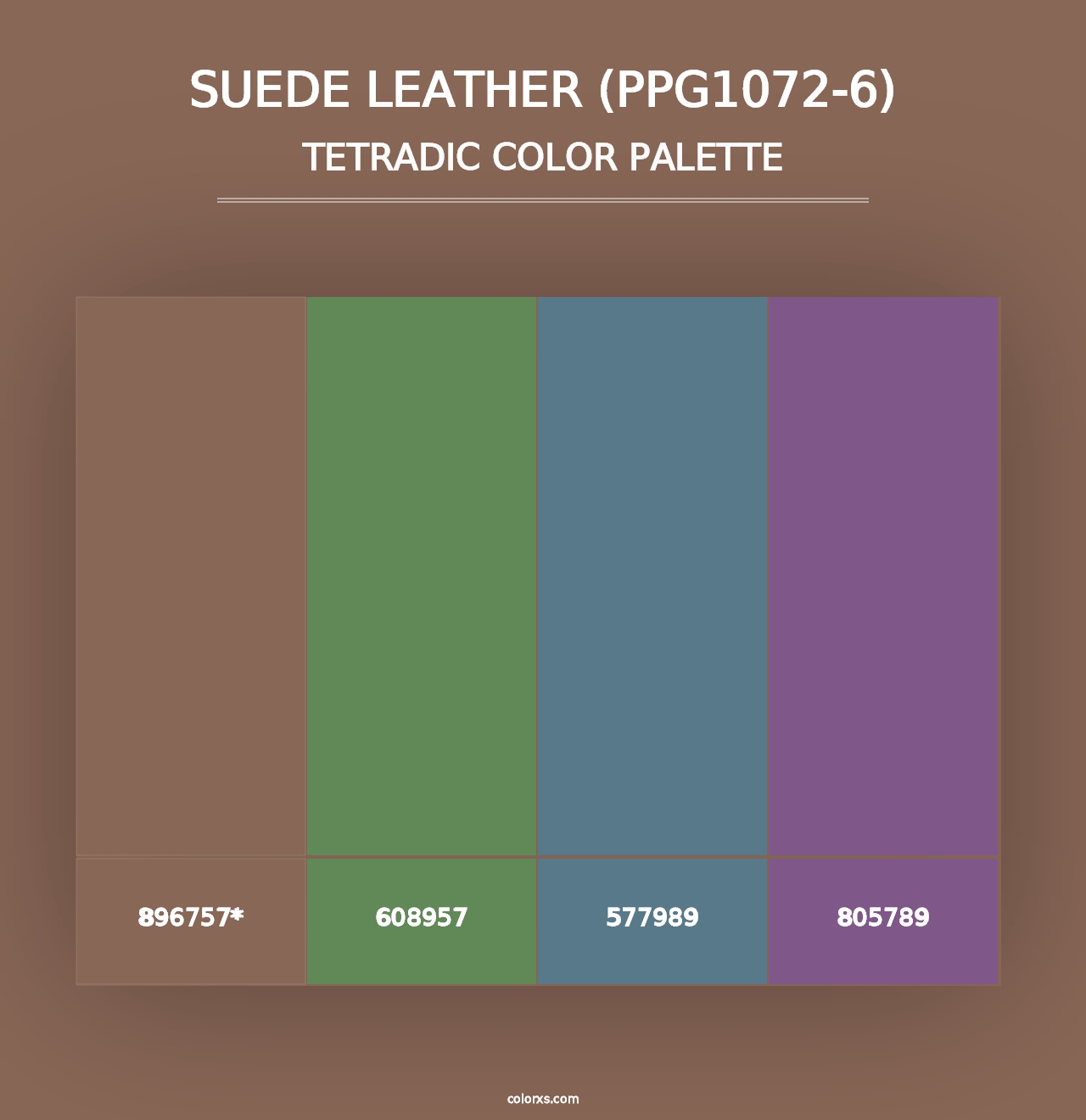 Suede Leather (PPG1072-6) - Tetradic Color Palette