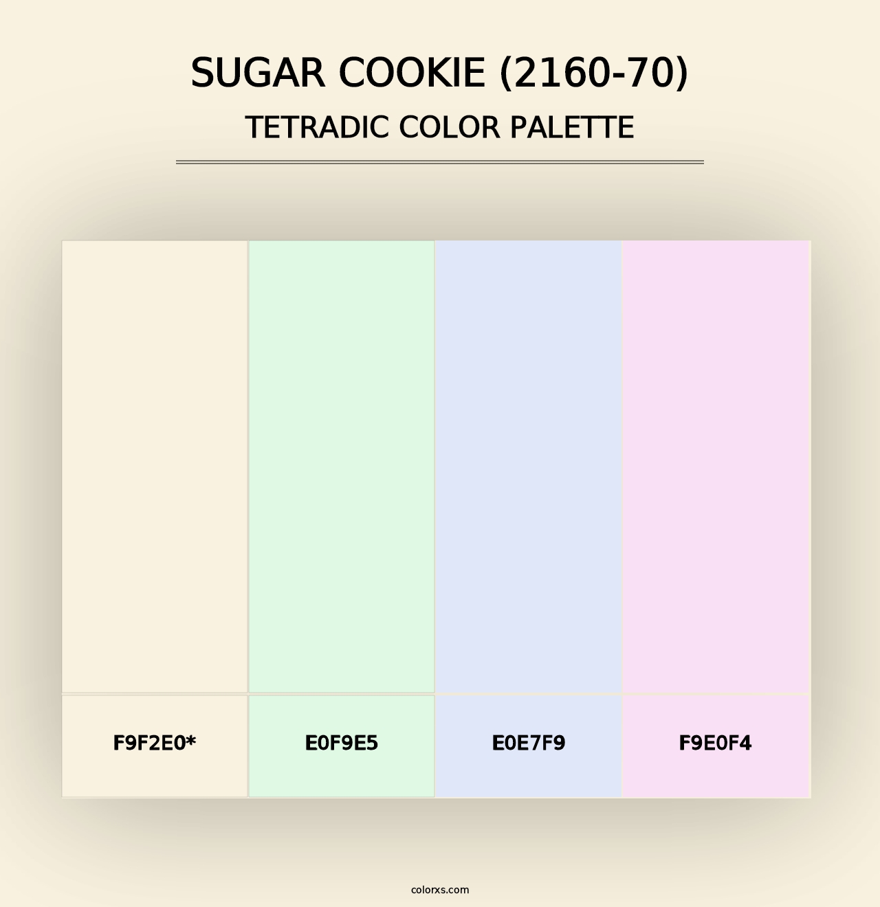 Sugar Cookie (2160-70) - Tetradic Color Palette