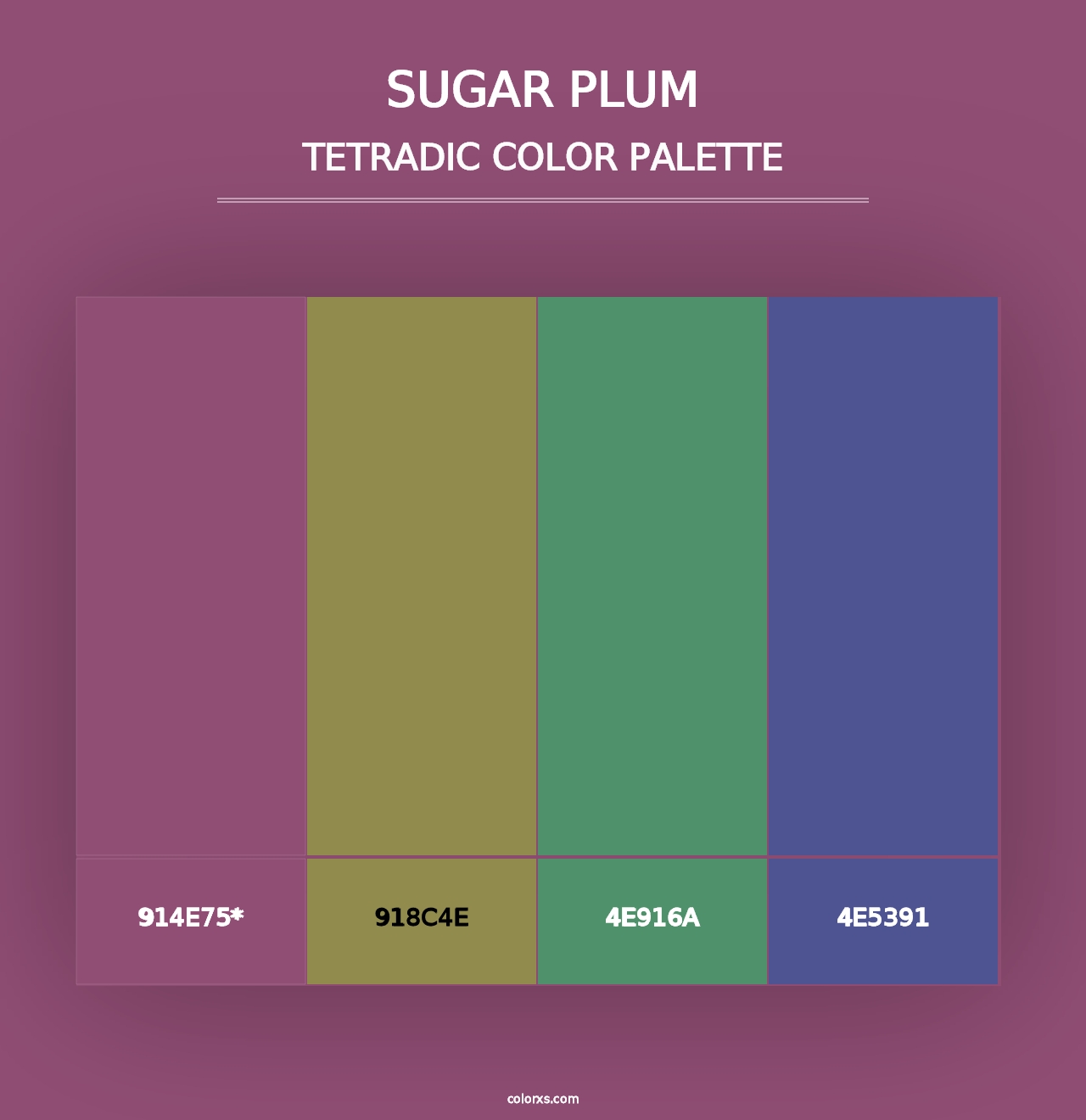 Sugar Plum - Tetradic Color Palette