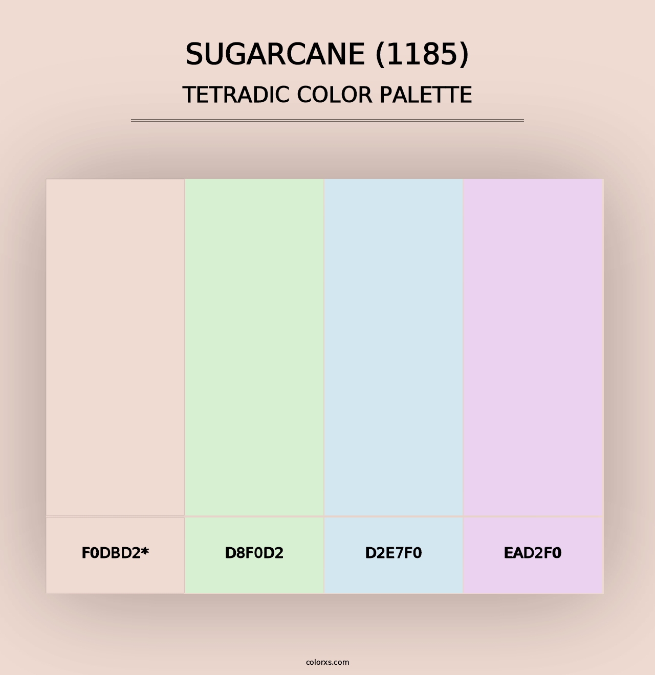 Sugarcane (1185) - Tetradic Color Palette