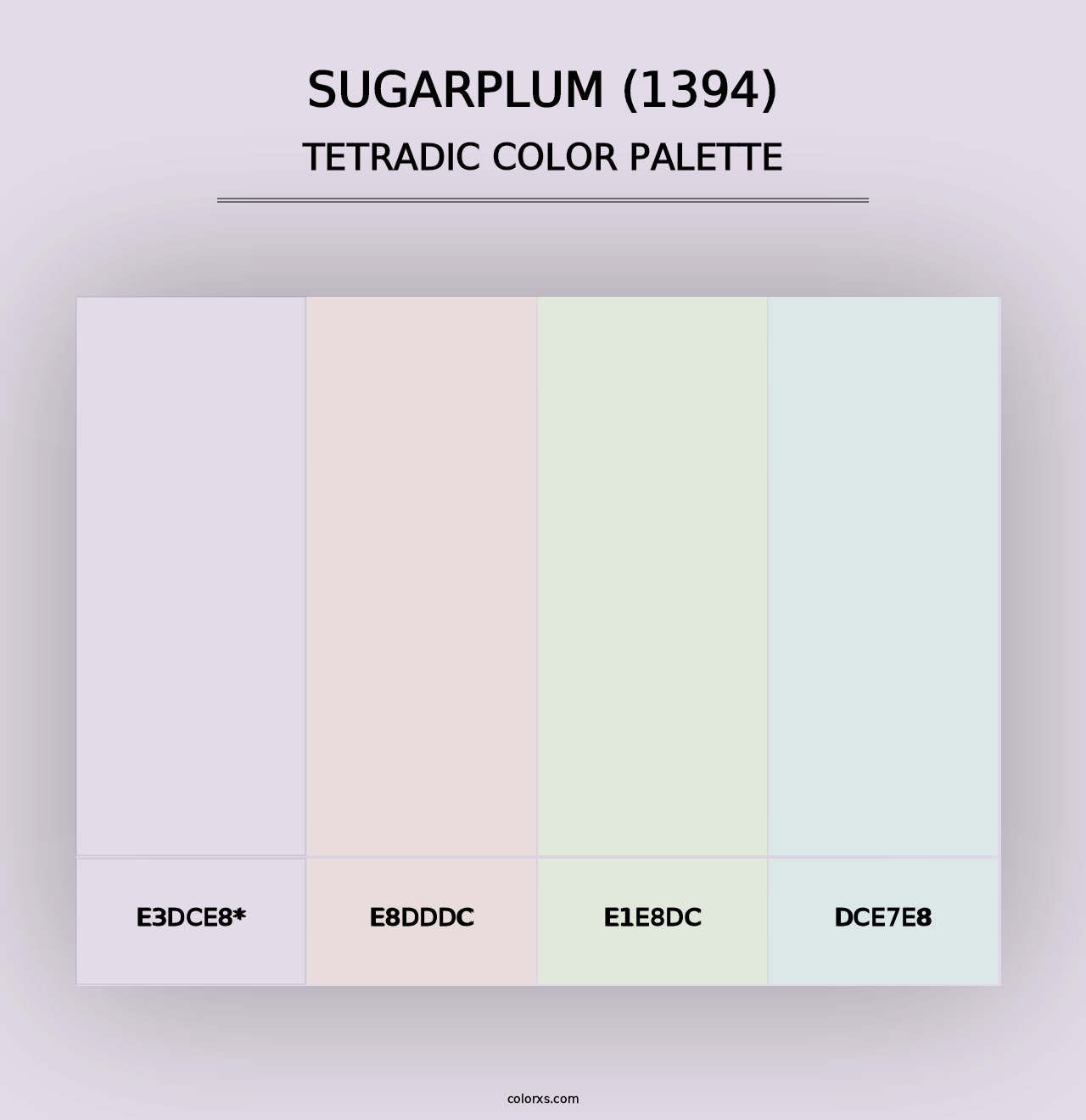 Sugarplum (1394) - Tetradic Color Palette