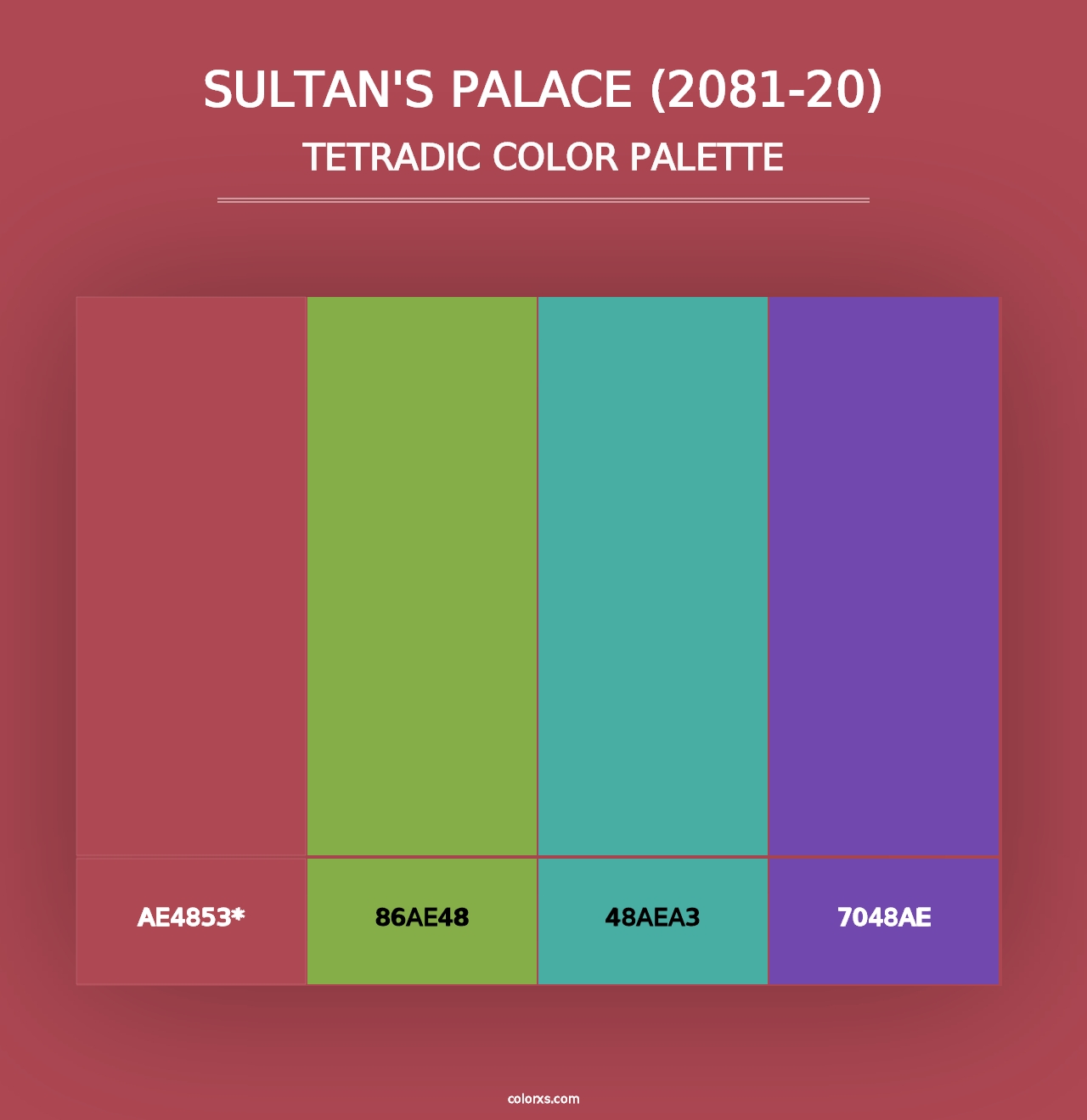 Sultan's Palace (2081-20) - Tetradic Color Palette