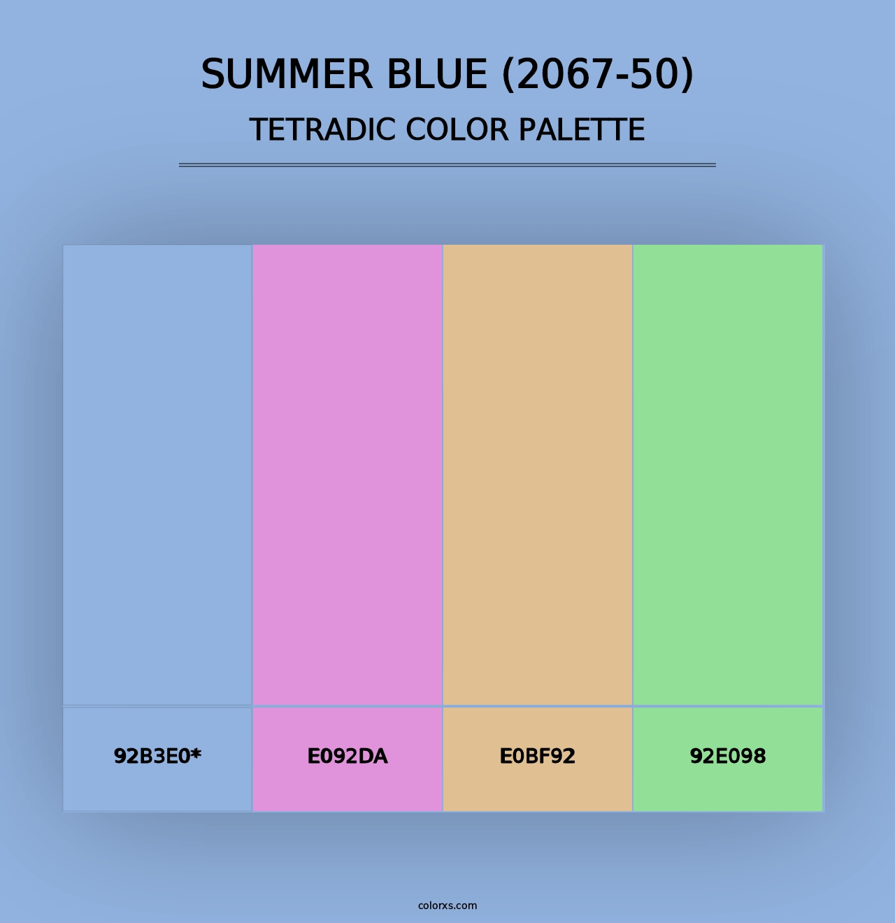 Summer Blue (2067-50) - Tetradic Color Palette