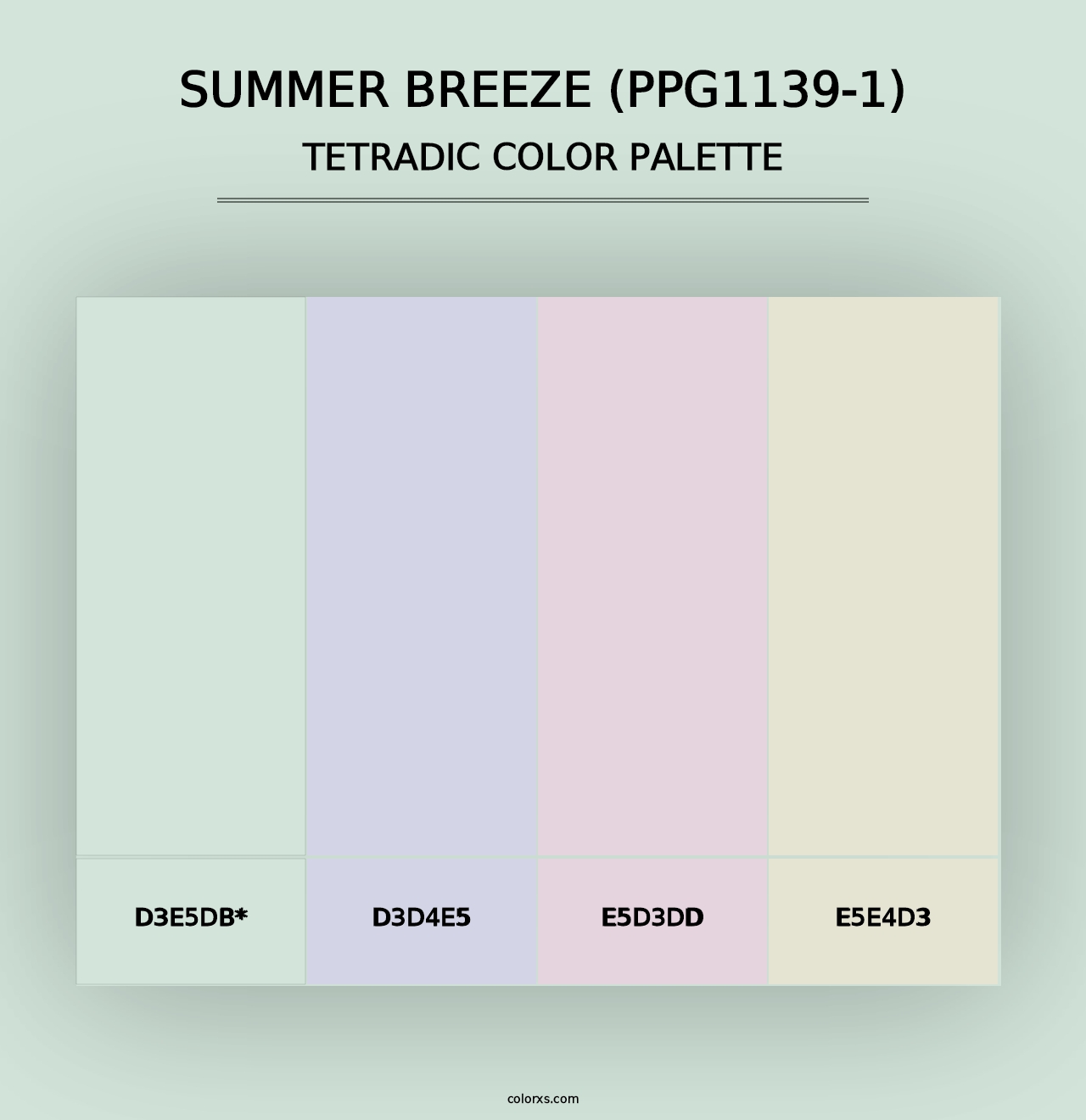 Summer Breeze (PPG1139-1) - Tetradic Color Palette