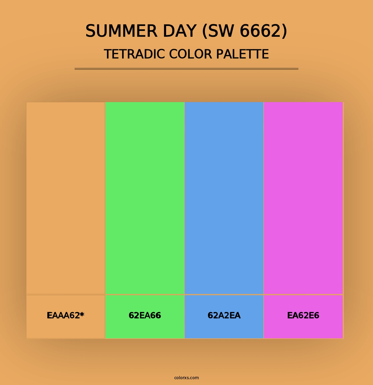 Summer Day (SW 6662) - Tetradic Color Palette