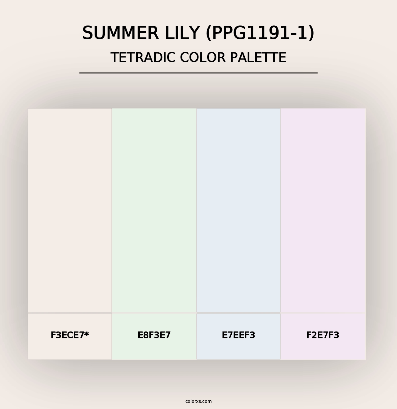 Summer Lily (PPG1191-1) - Tetradic Color Palette