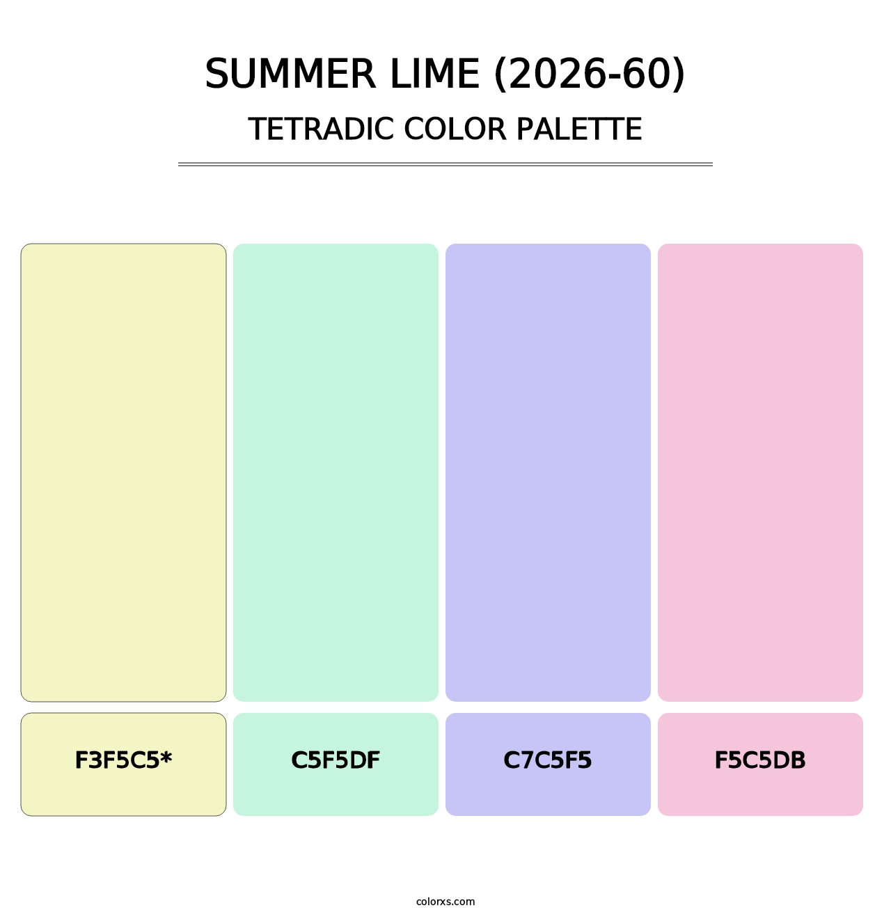 Summer Lime (2026-60) - Tetradic Color Palette