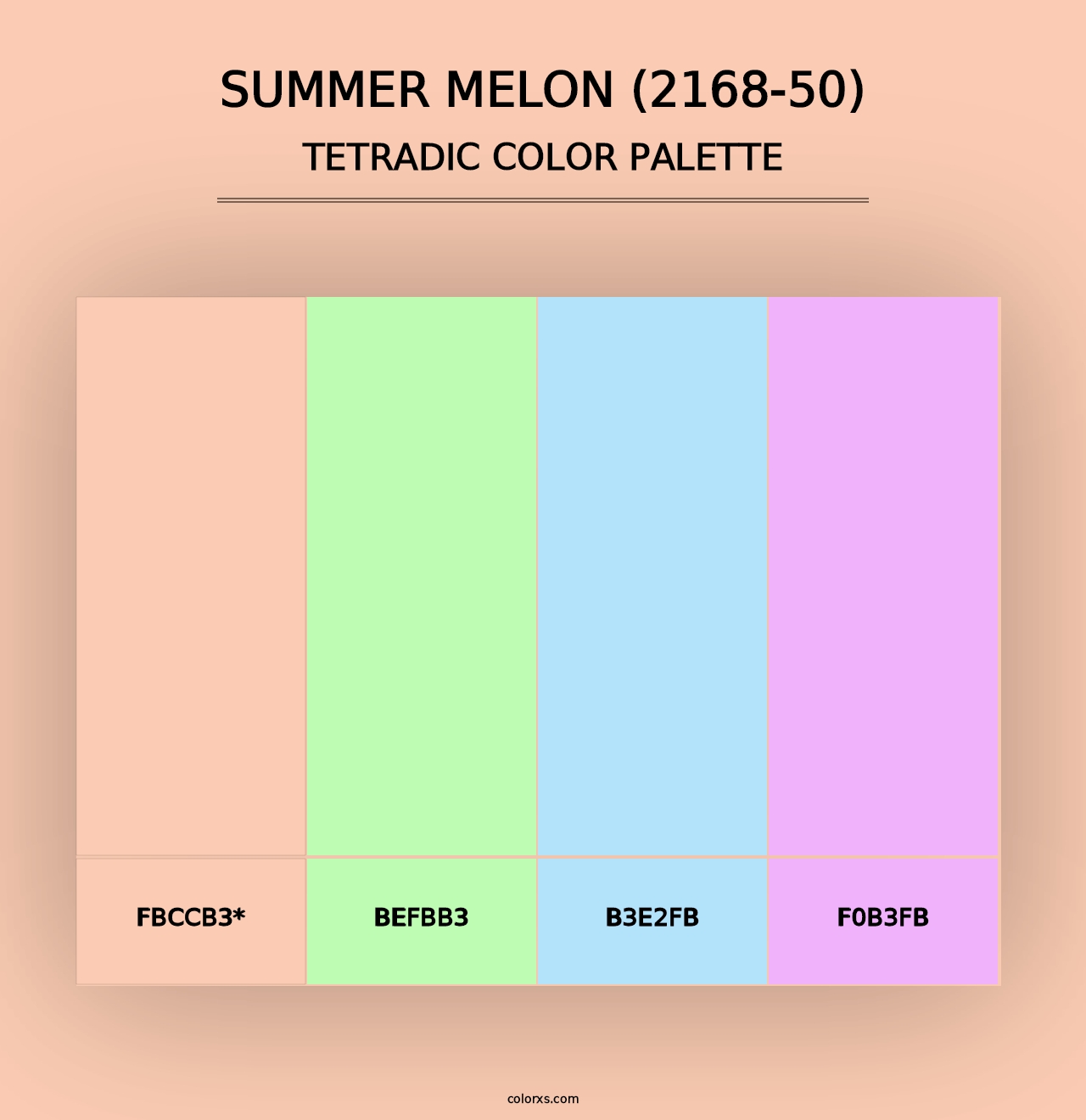 Summer Melon (2168-50) - Tetradic Color Palette