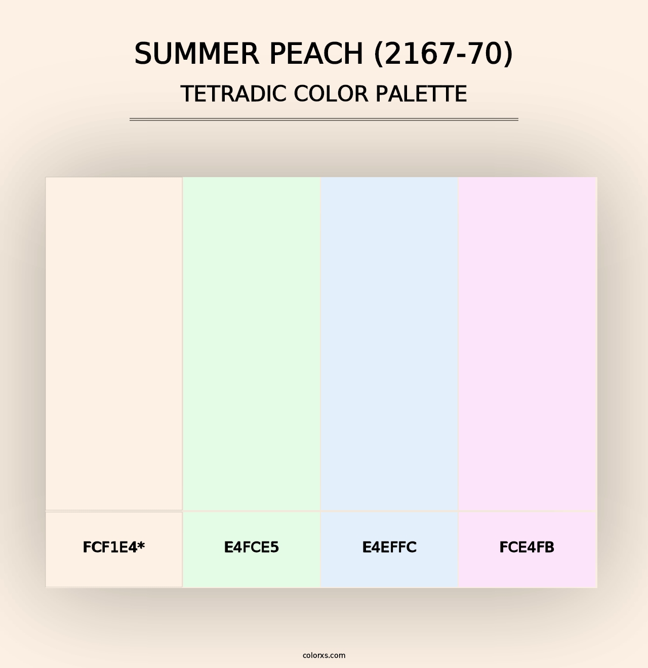 Summer Peach (2167-70) - Tetradic Color Palette