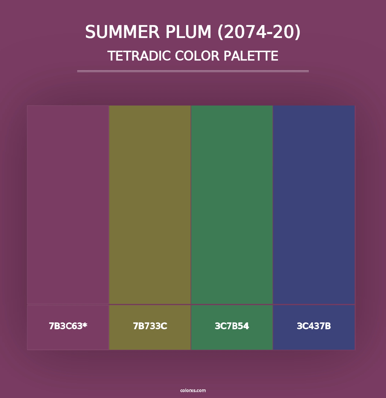 Summer Plum (2074-20) - Tetradic Color Palette