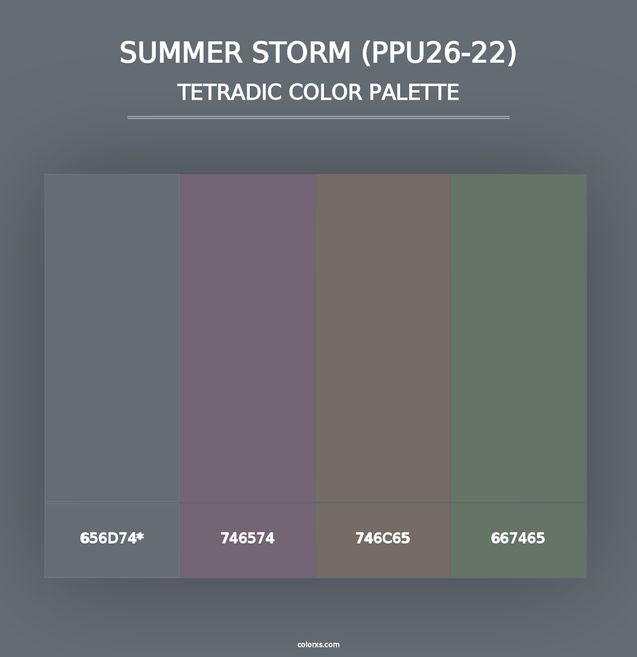 Summer Storm (PPU26-22) - Tetradic Color Palette