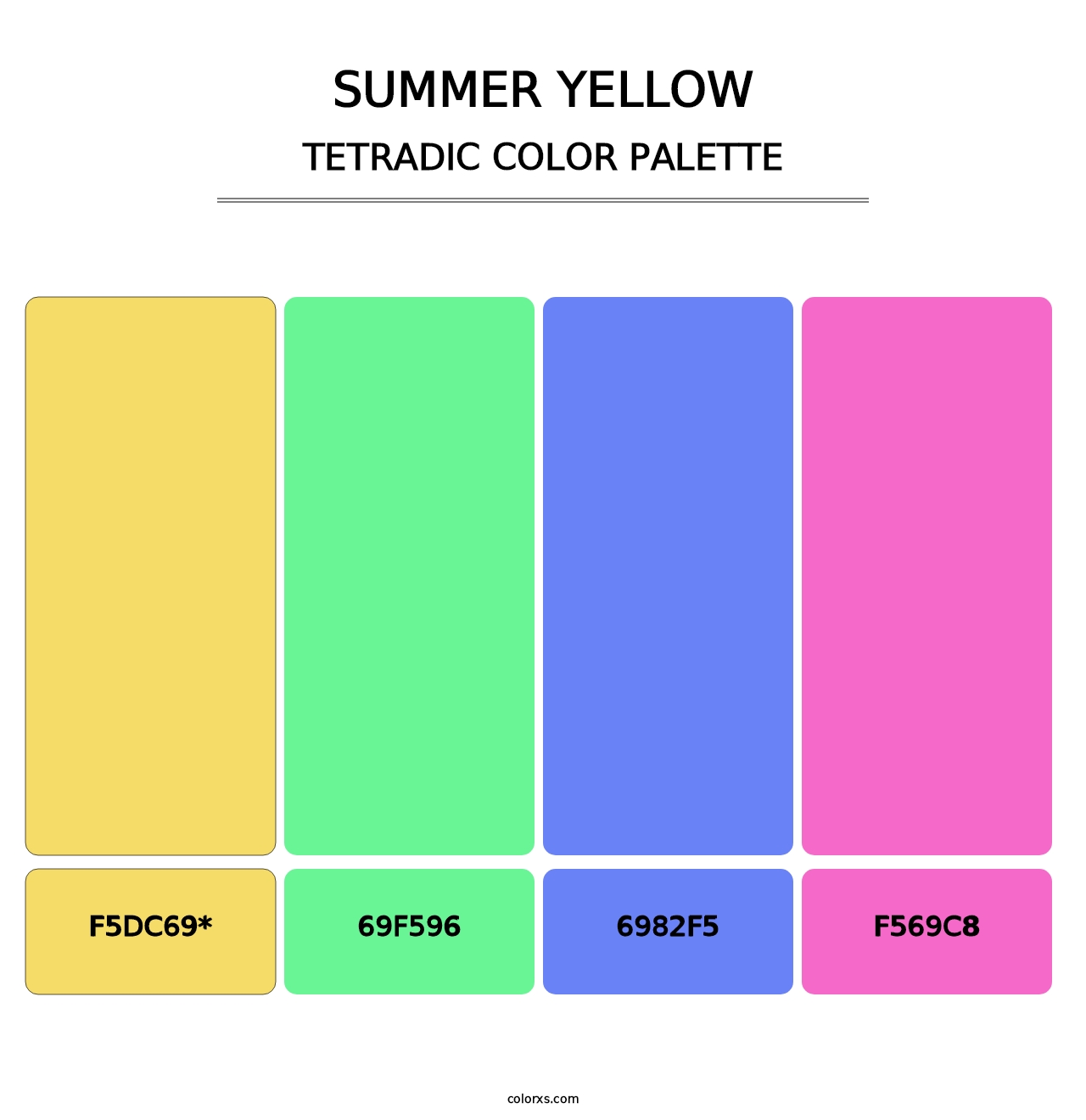 Summer Yellow - Tetradic Color Palette