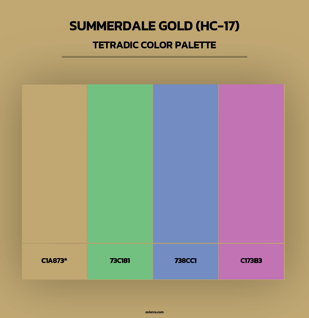 Summerdale Gold (HC-17) - Tetradic Color Palette