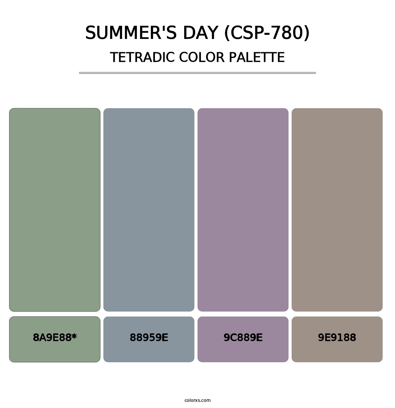 Summer's Day (CSP-780) - Tetradic Color Palette