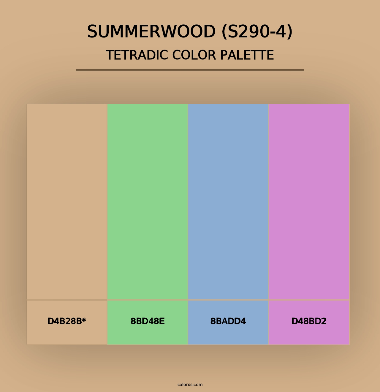 Summerwood (S290-4) - Tetradic Color Palette