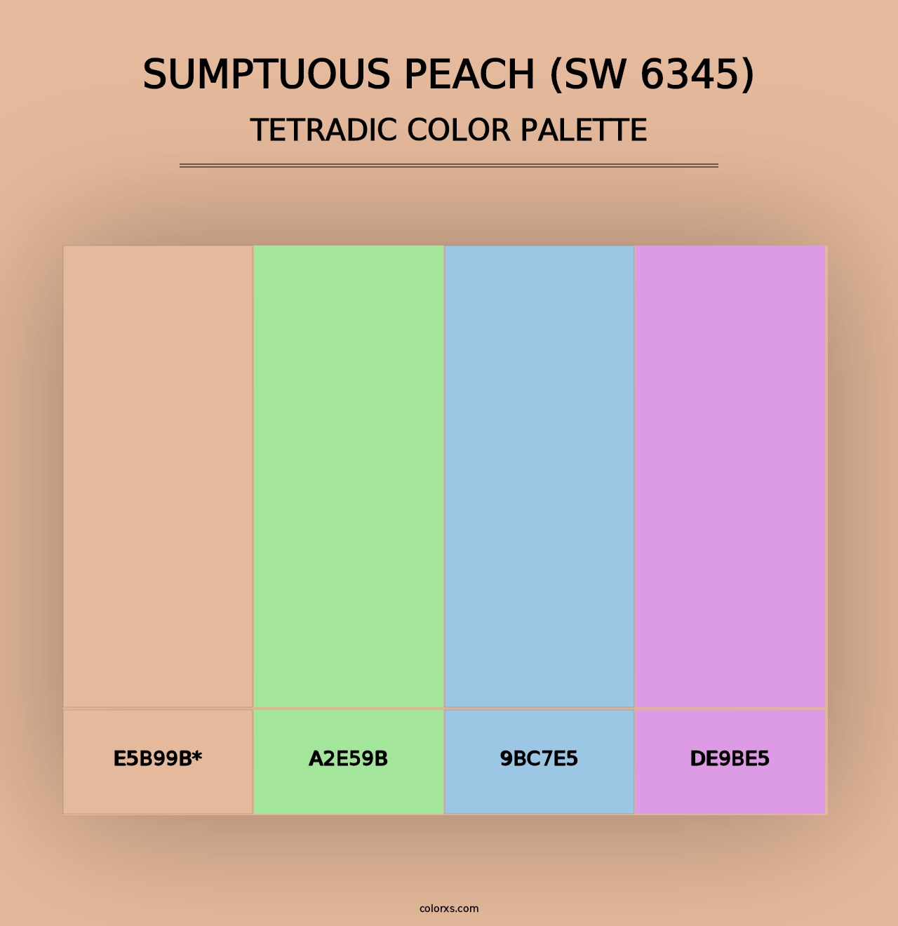 Sumptuous Peach (SW 6345) - Tetradic Color Palette