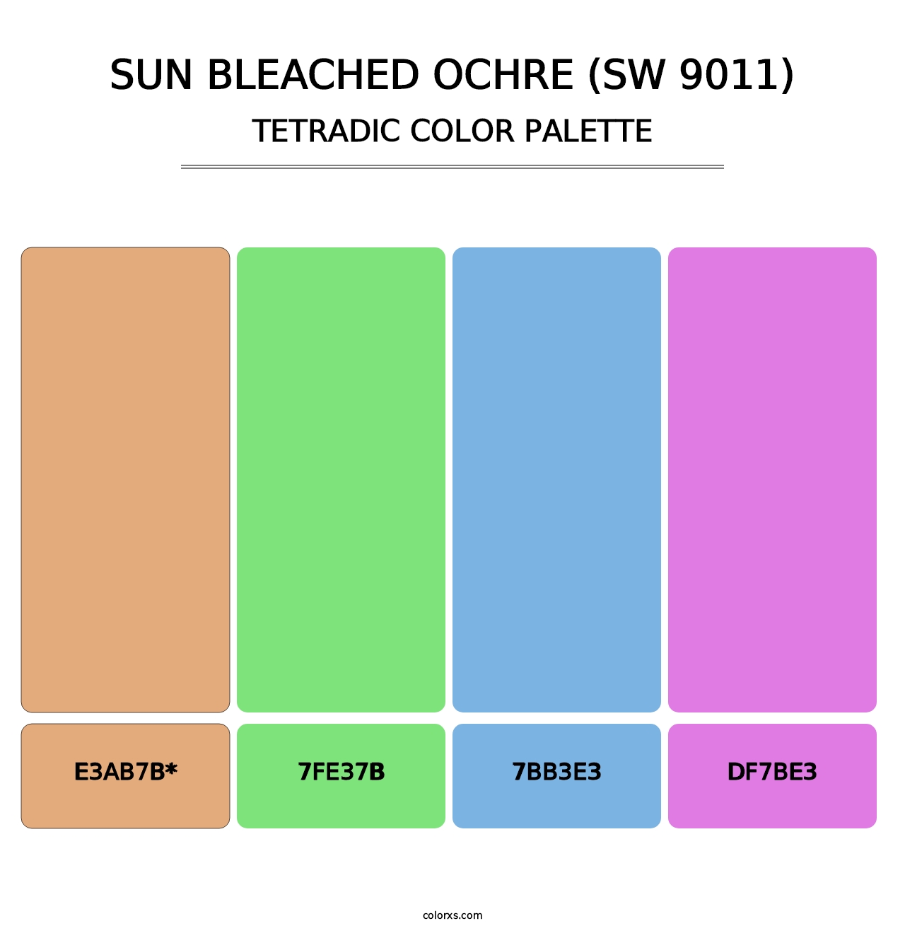 Sun Bleached Ochre (SW 9011) - Tetradic Color Palette