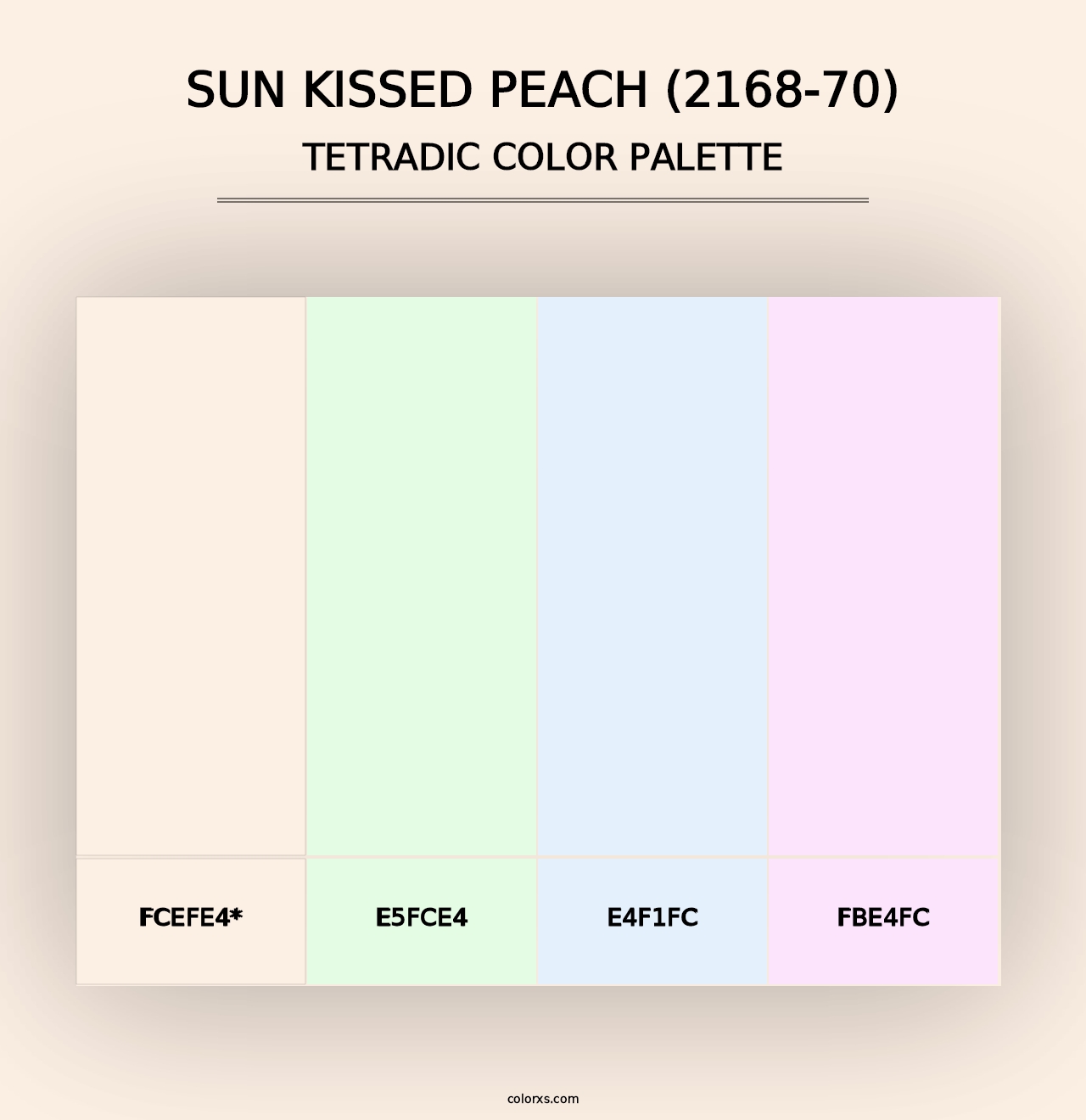 Sun Kissed Peach (2168-70) - Tetradic Color Palette