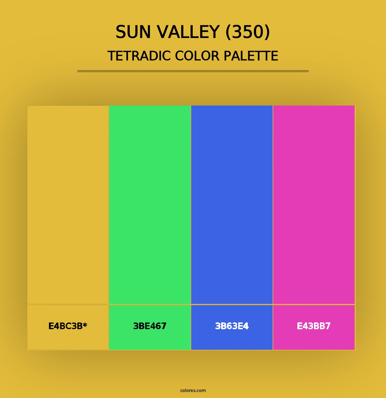 Sun Valley (350) - Tetradic Color Palette