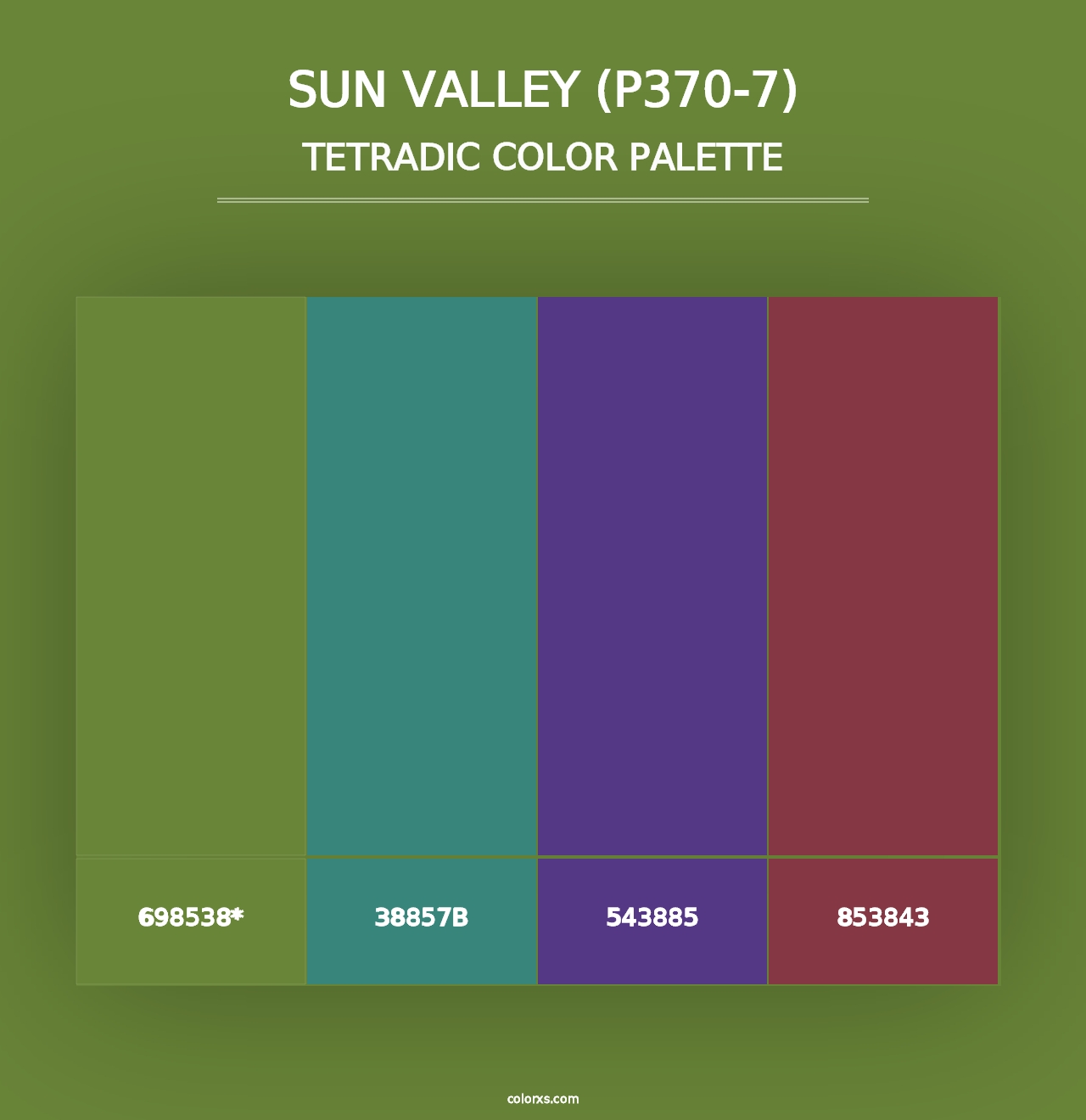 Sun Valley (P370-7) - Tetradic Color Palette