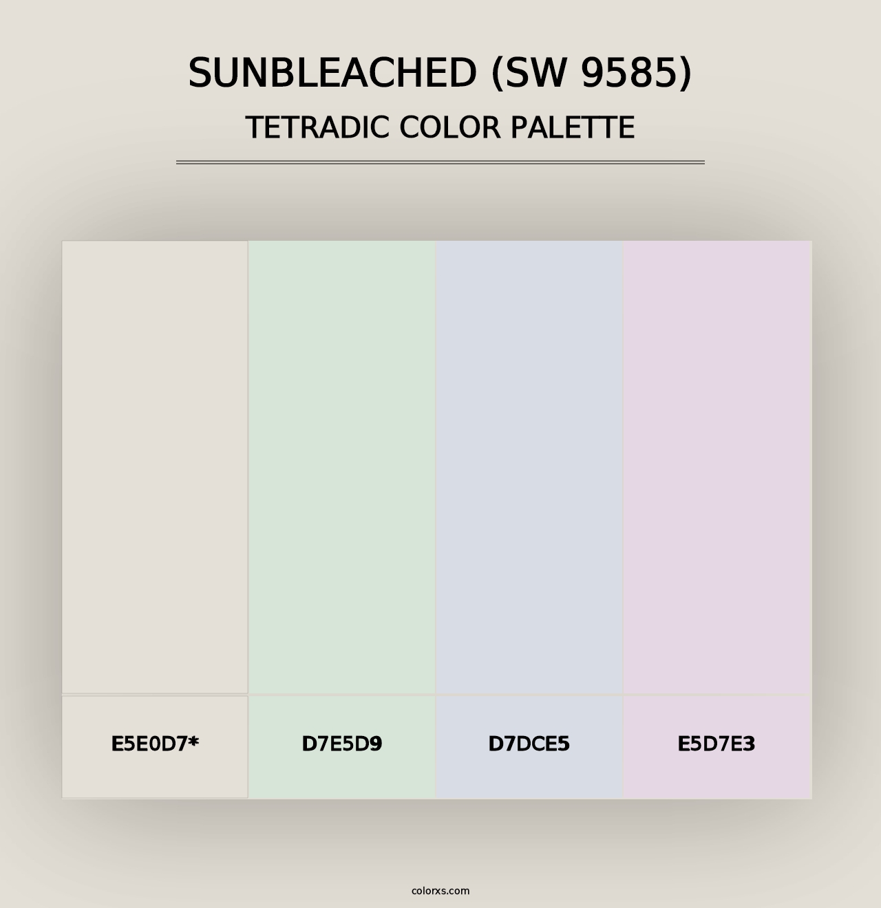 Sunbleached (SW 9585) - Tetradic Color Palette