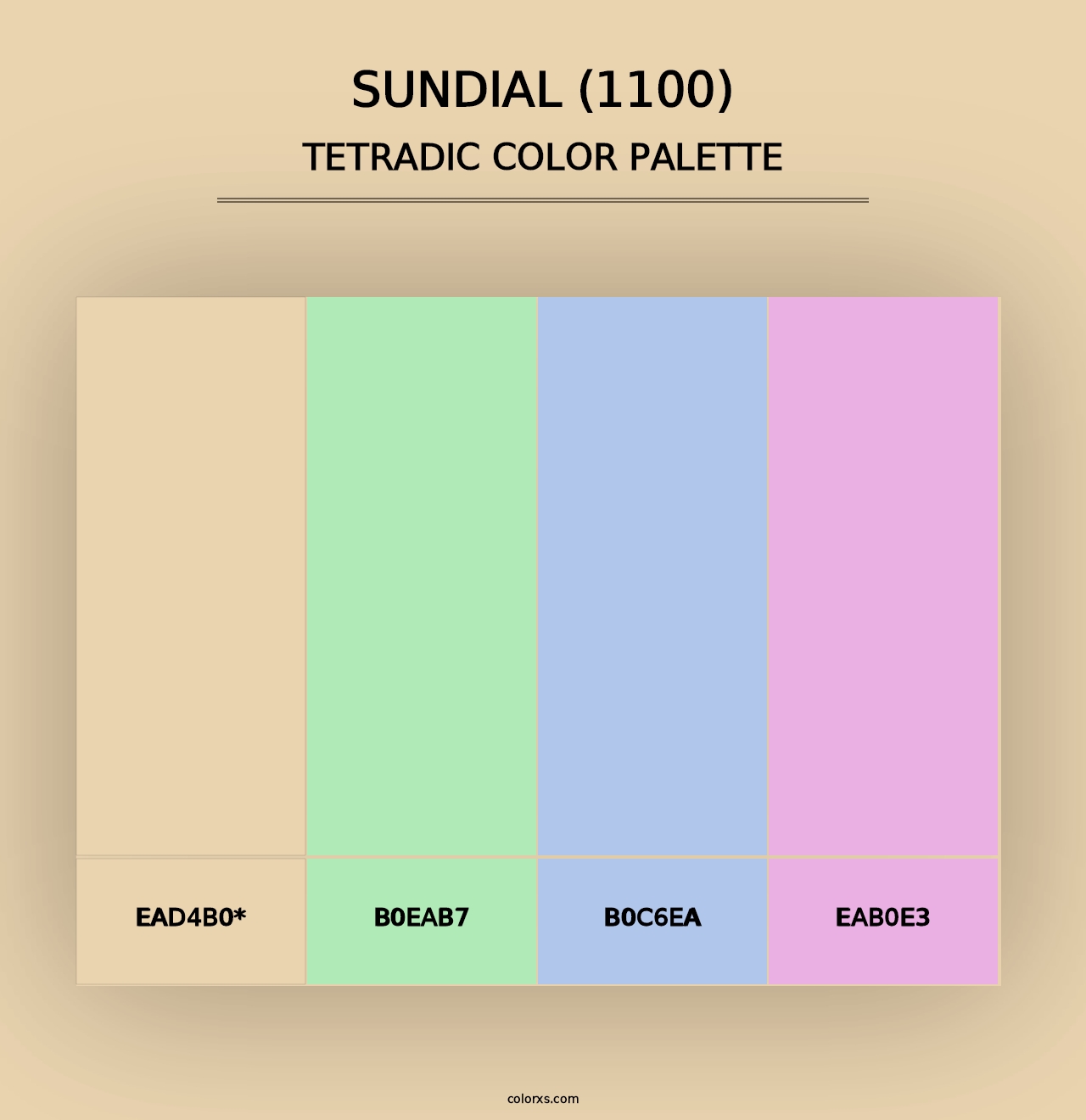 Sundial (1100) - Tetradic Color Palette