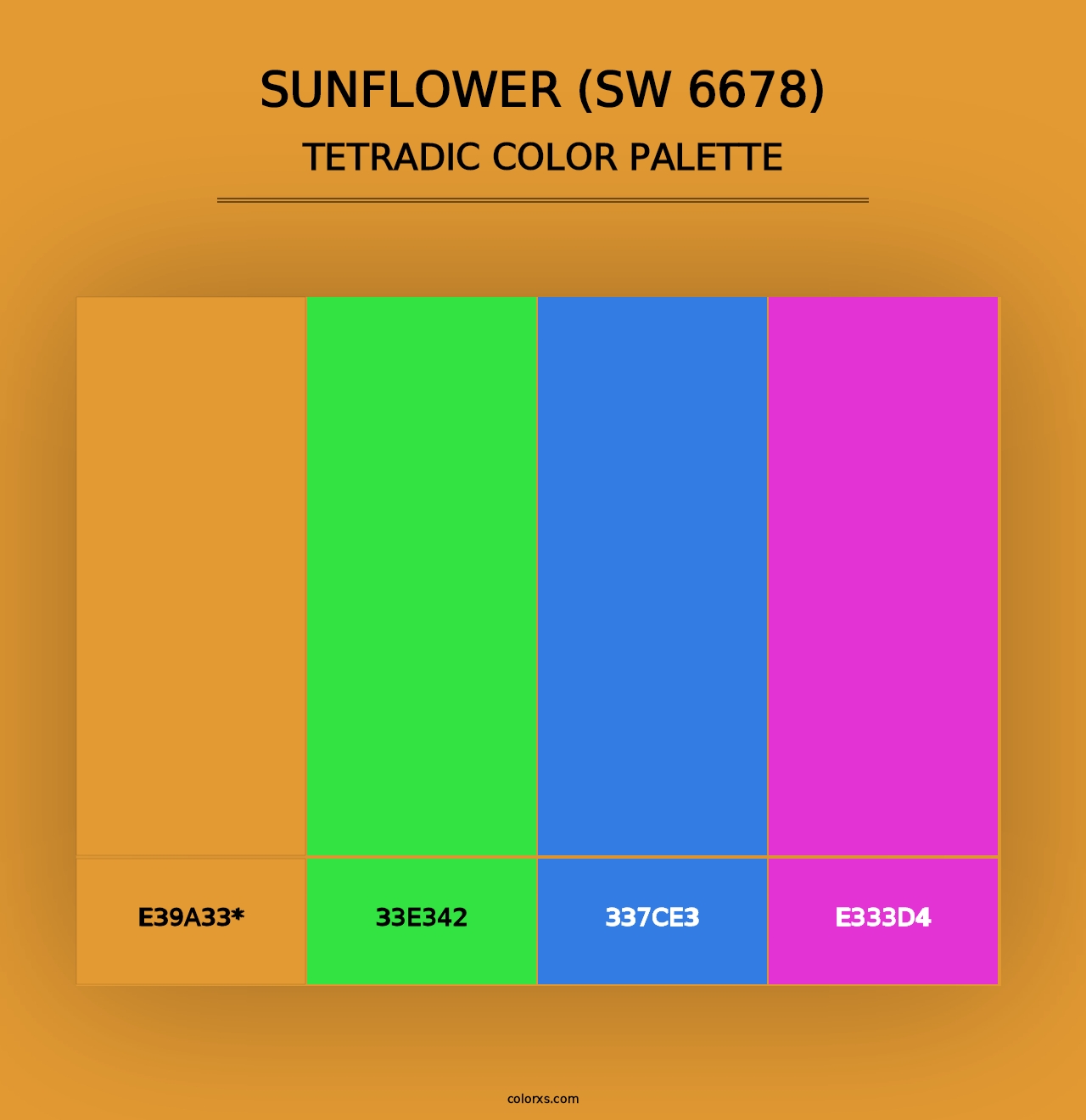 Sunflower (SW 6678) - Tetradic Color Palette