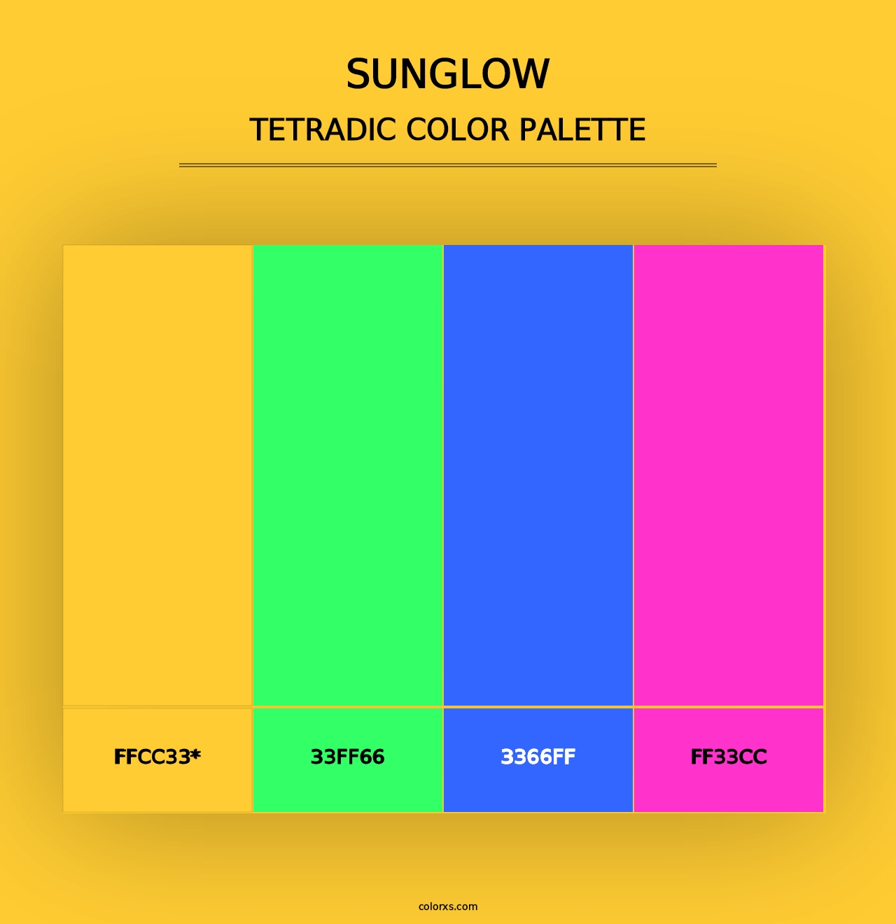 Sunglow - Tetradic Color Palette