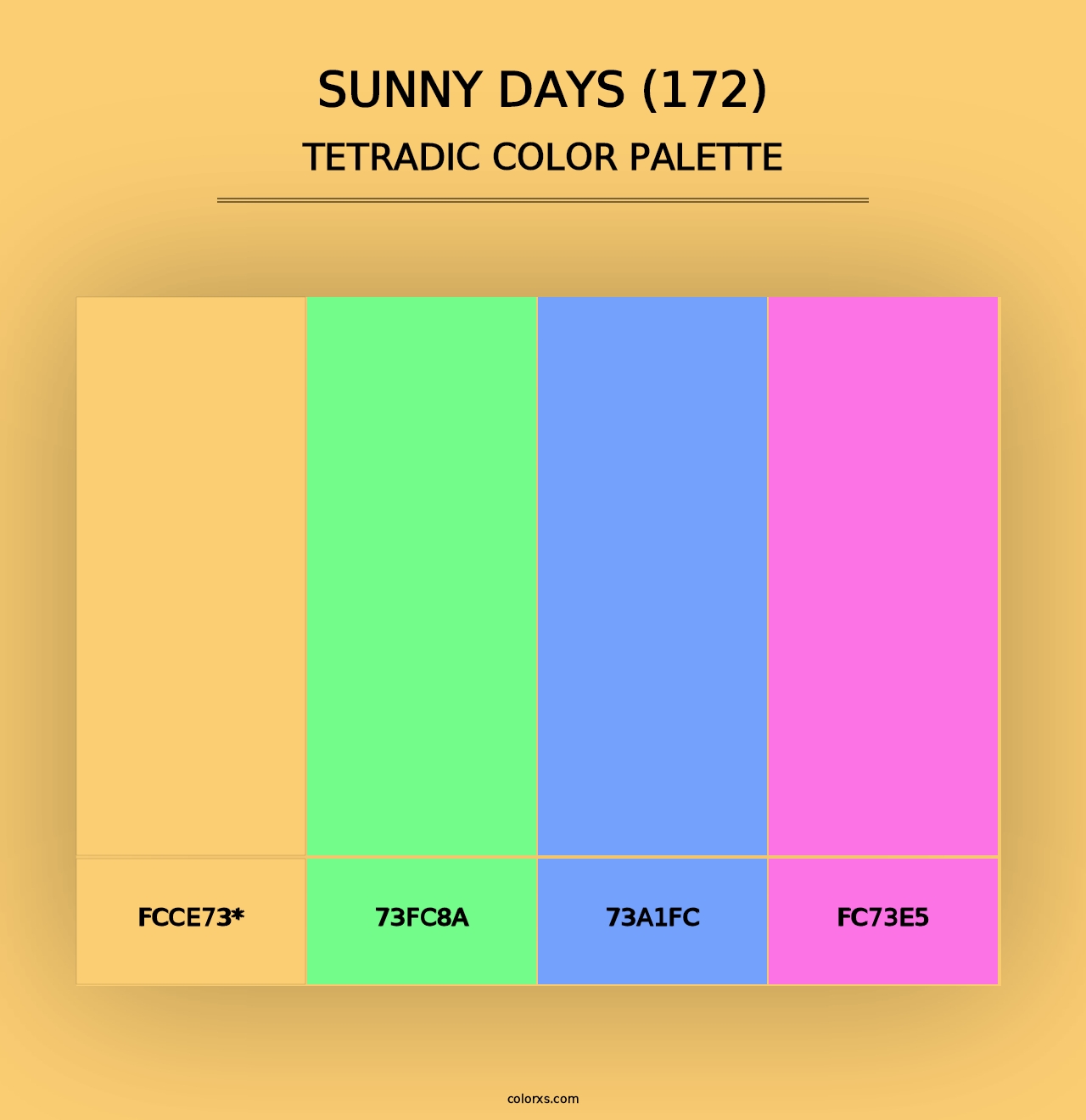 Sunny Days (172) - Tetradic Color Palette