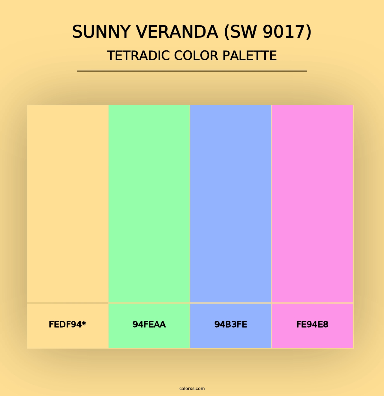 Sunny Veranda (SW 9017) - Tetradic Color Palette