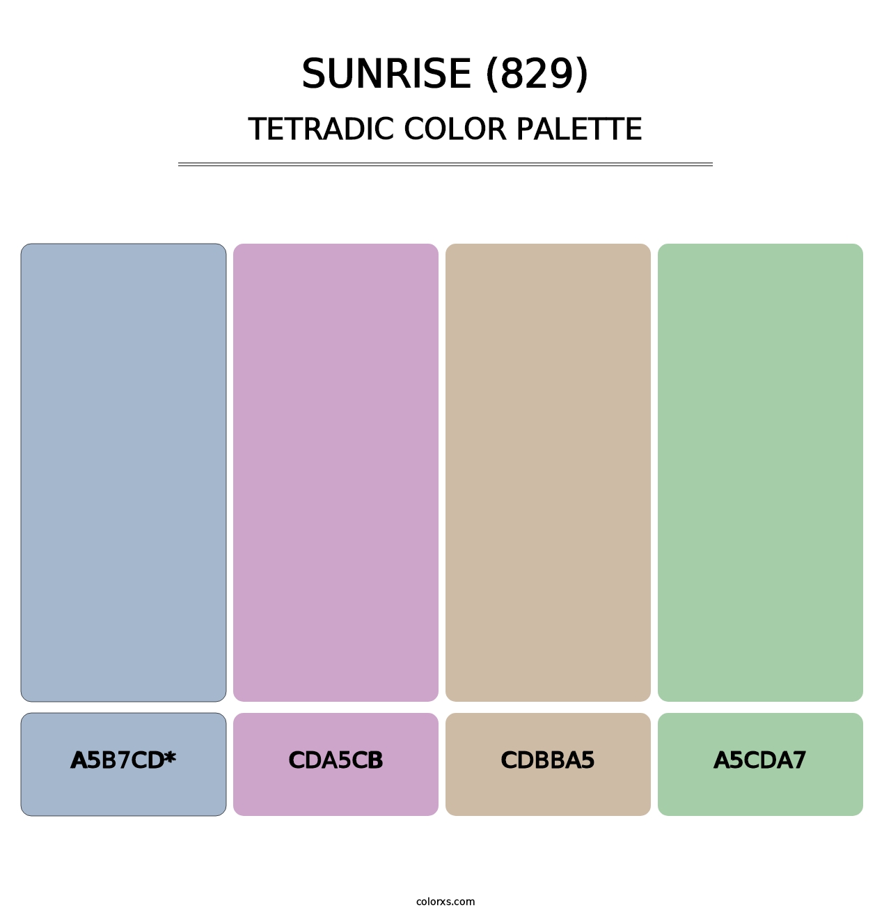 Sunrise (829) - Tetradic Color Palette