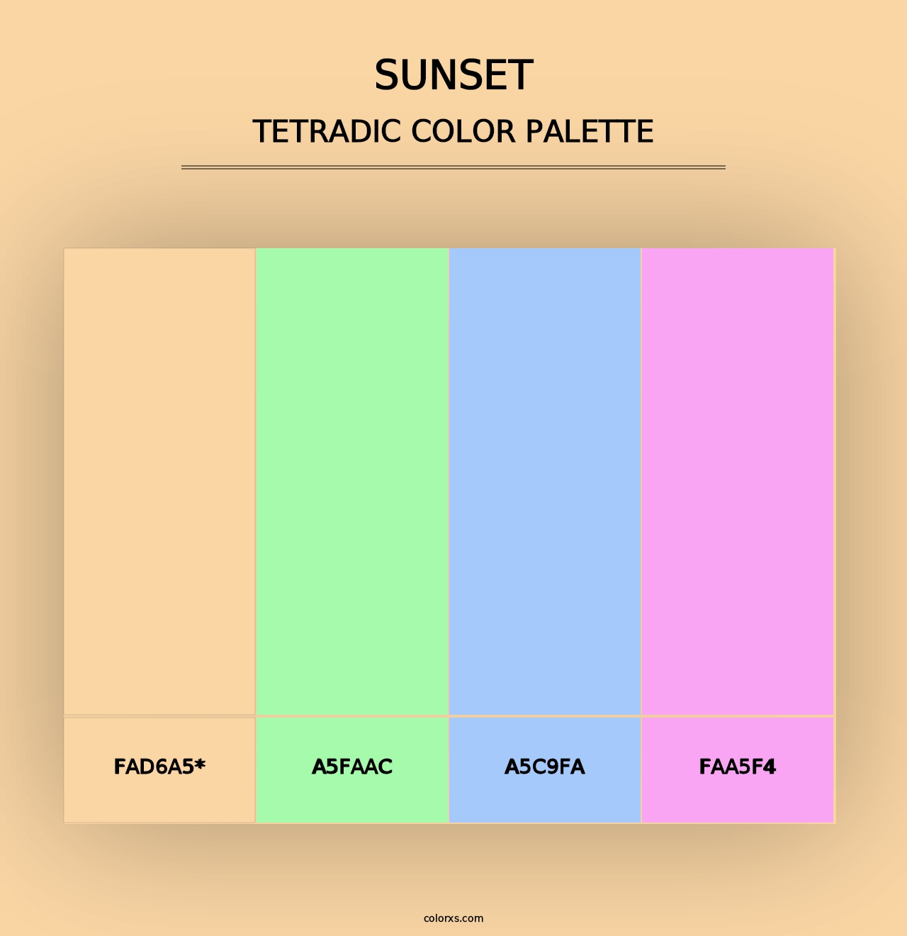 Sunset - Tetradic Color Palette