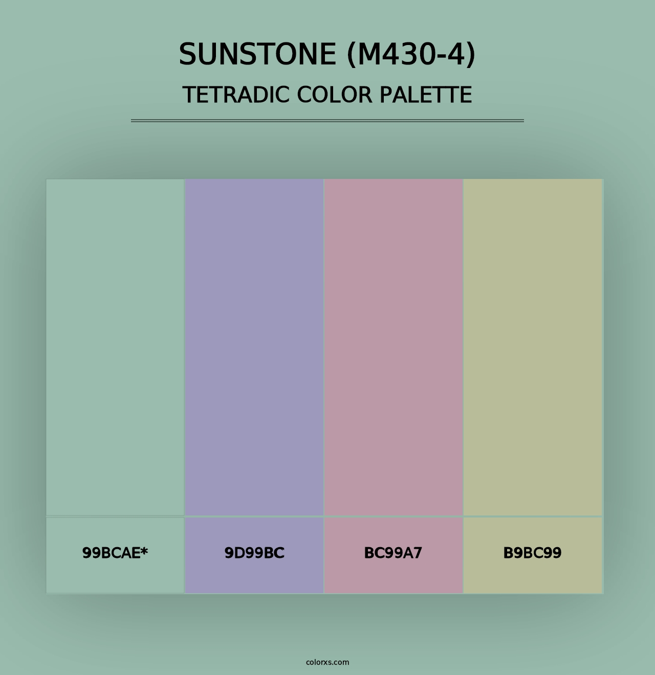 Sunstone (M430-4) - Tetradic Color Palette