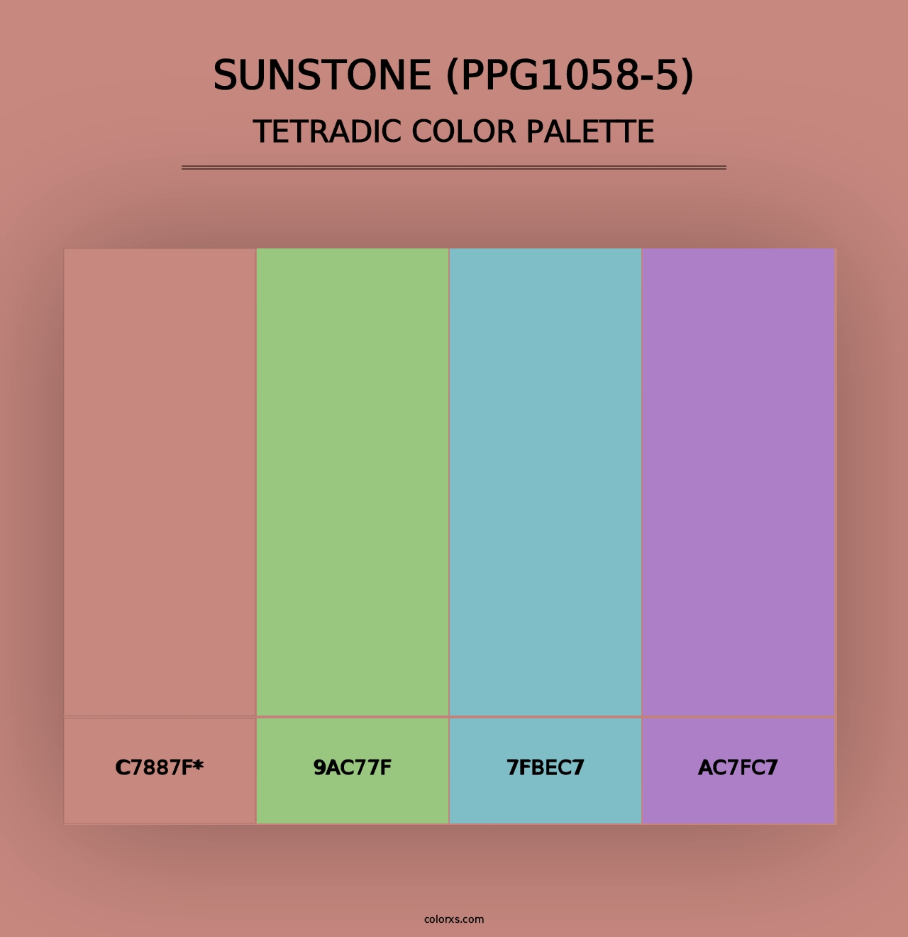 Sunstone (PPG1058-5) - Tetradic Color Palette