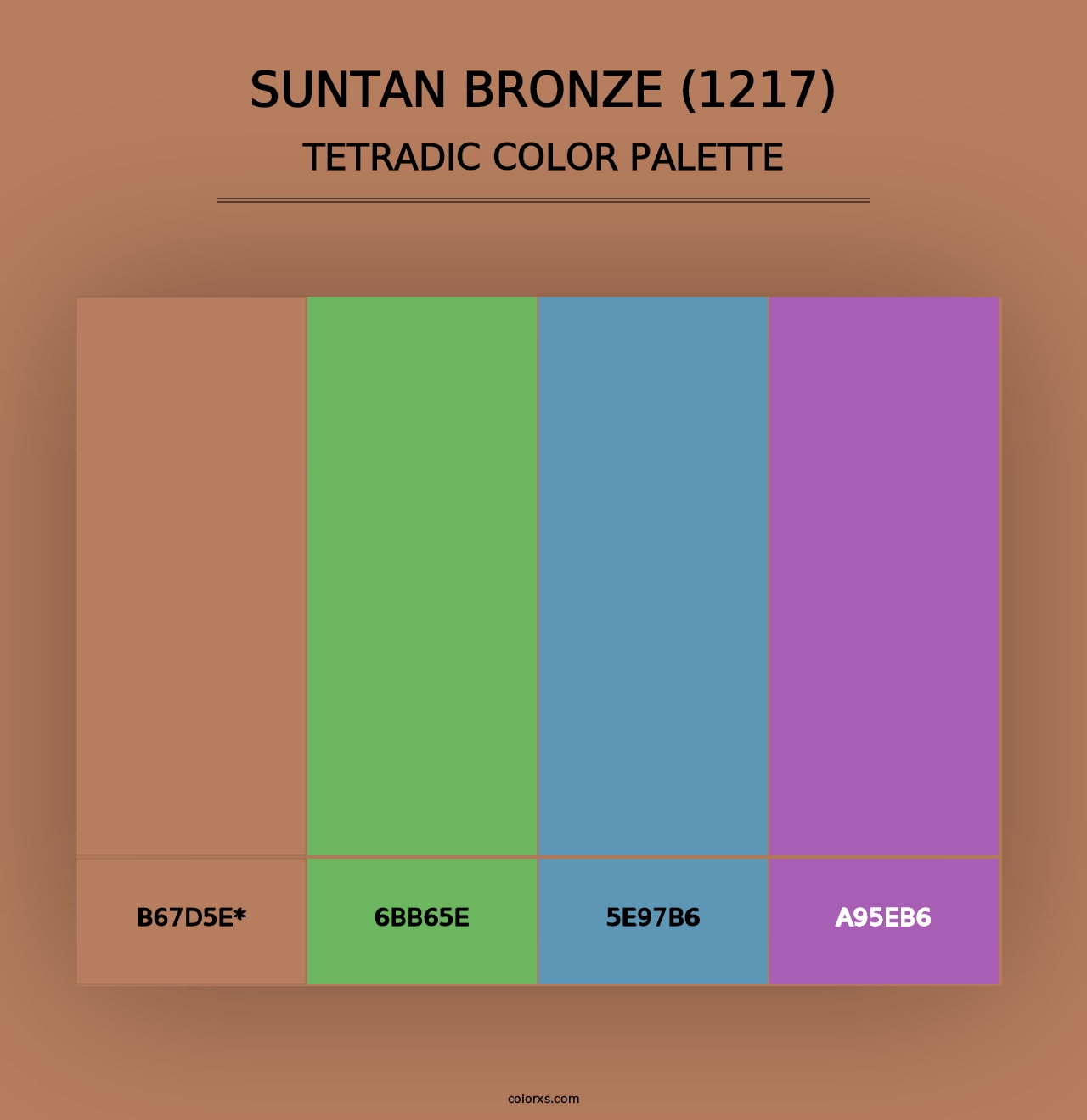 Suntan Bronze (1217) - Tetradic Color Palette