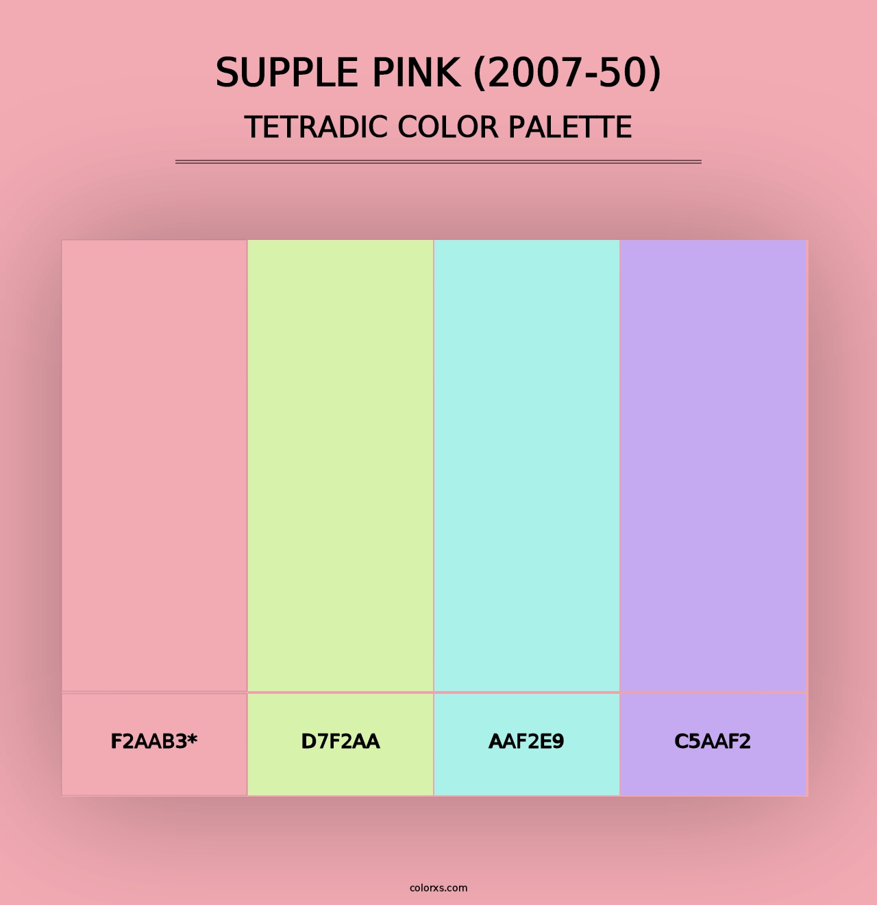 Supple Pink (2007-50) - Tetradic Color Palette