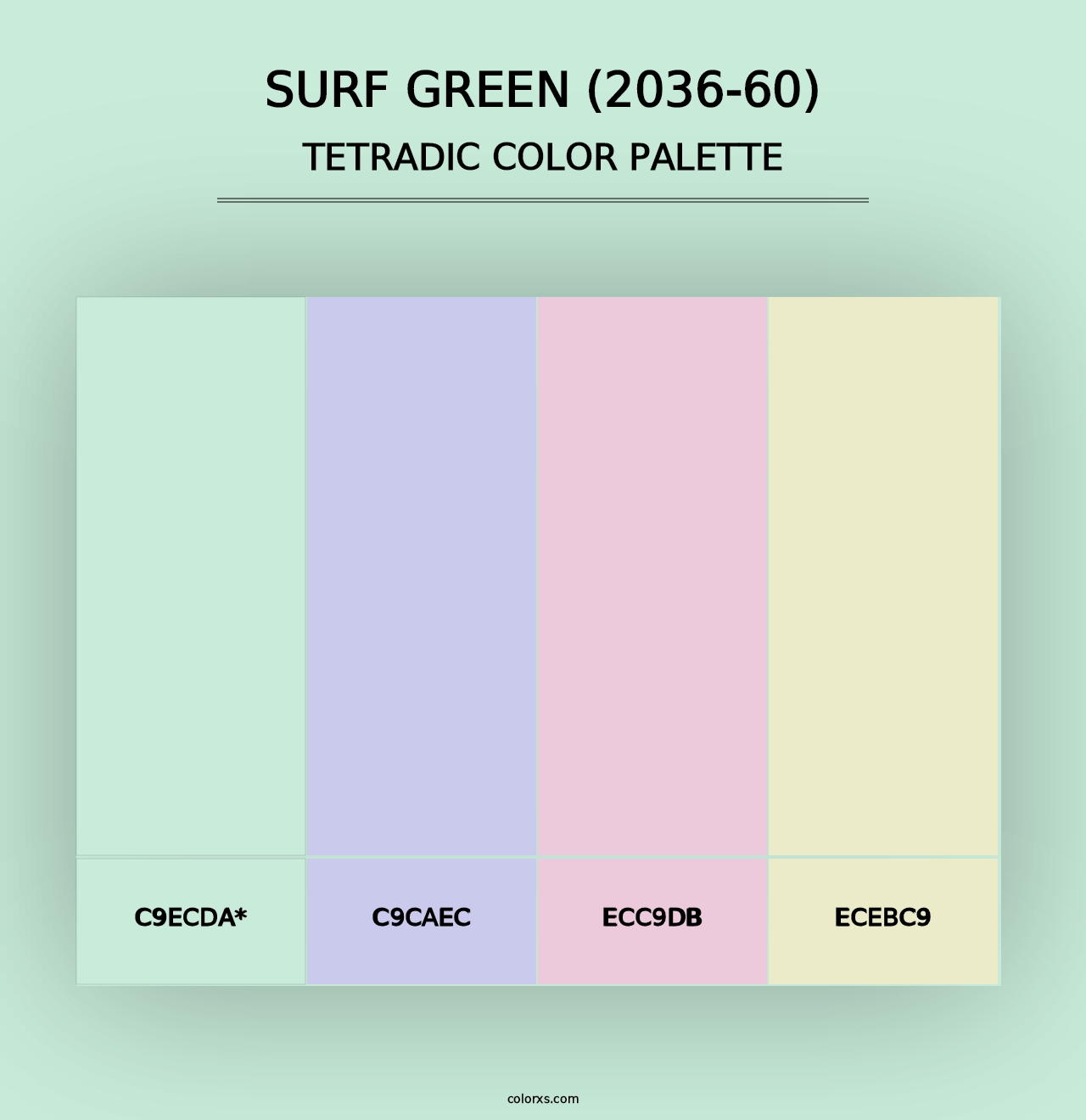 Surf Green (2036-60) - Tetradic Color Palette