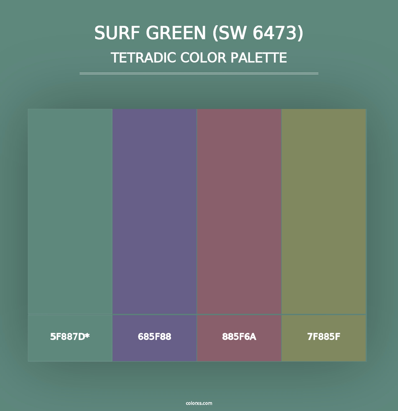 Surf Green (SW 6473) - Tetradic Color Palette