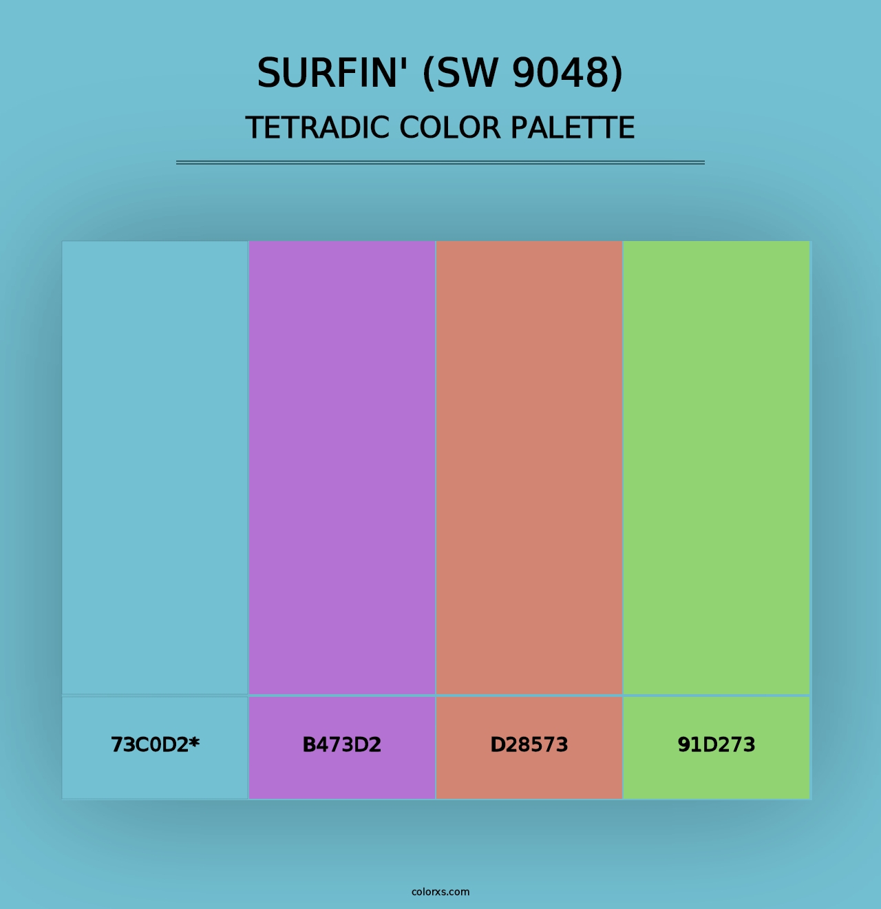 Surfin' (SW 9048) - Tetradic Color Palette