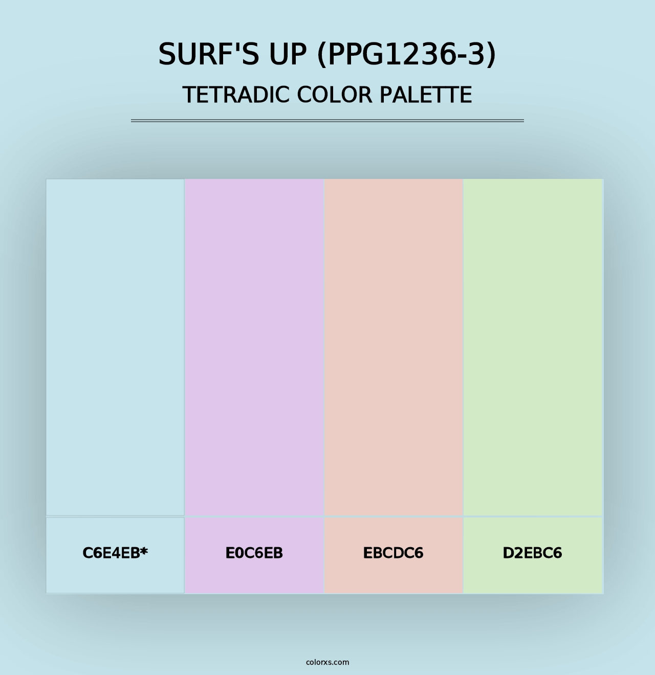 Surf's Up (PPG1236-3) - Tetradic Color Palette