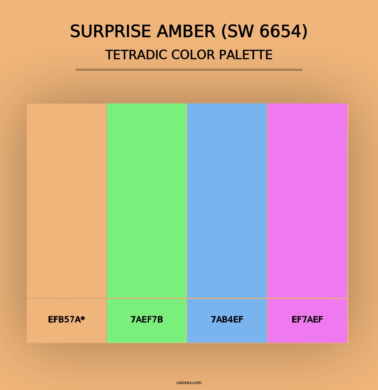 Surprise Amber (SW 6654) - Tetradic Color Palette