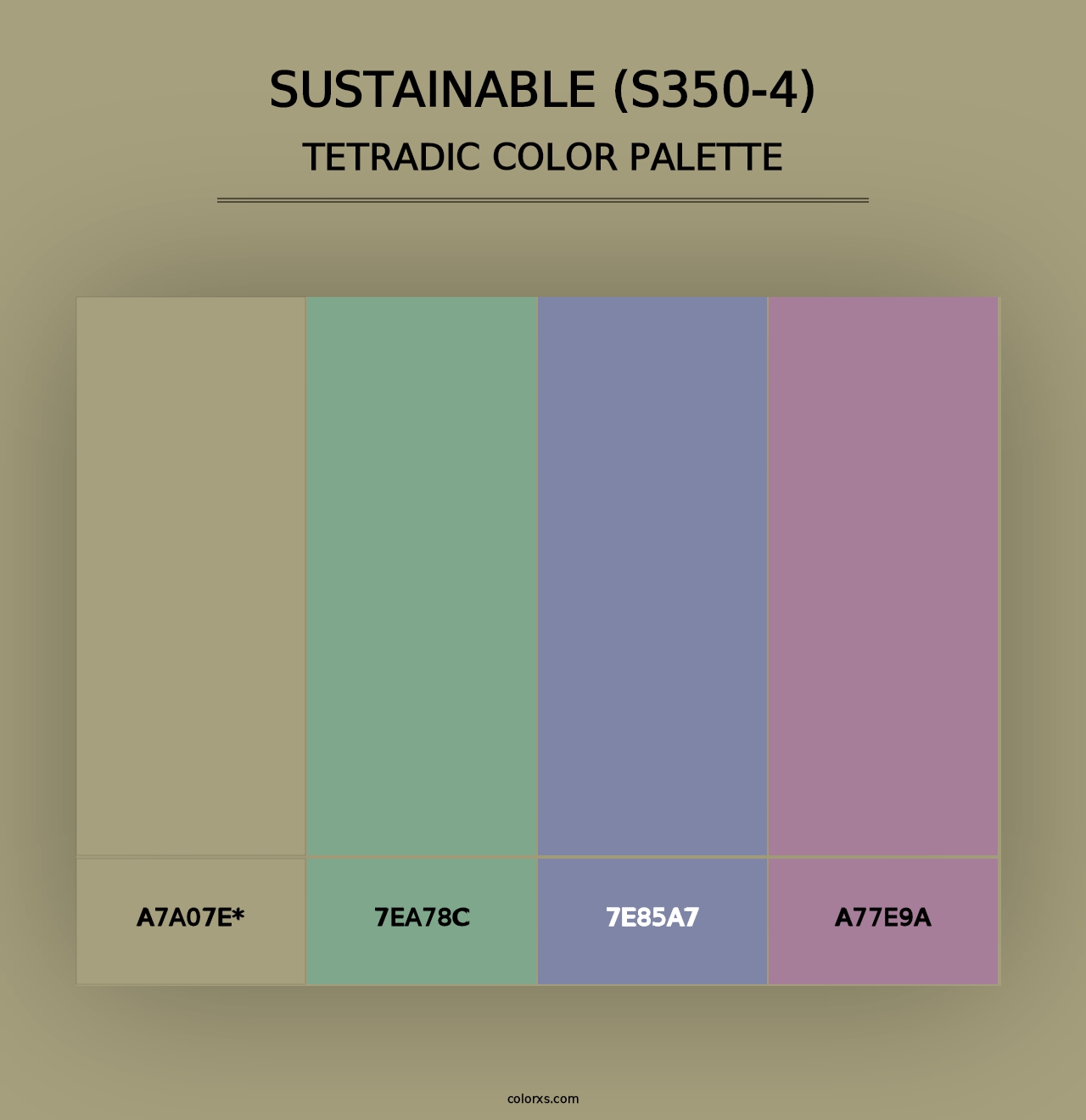 Sustainable (S350-4) - Tetradic Color Palette