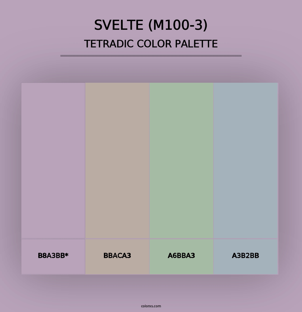 Svelte (M100-3) - Tetradic Color Palette